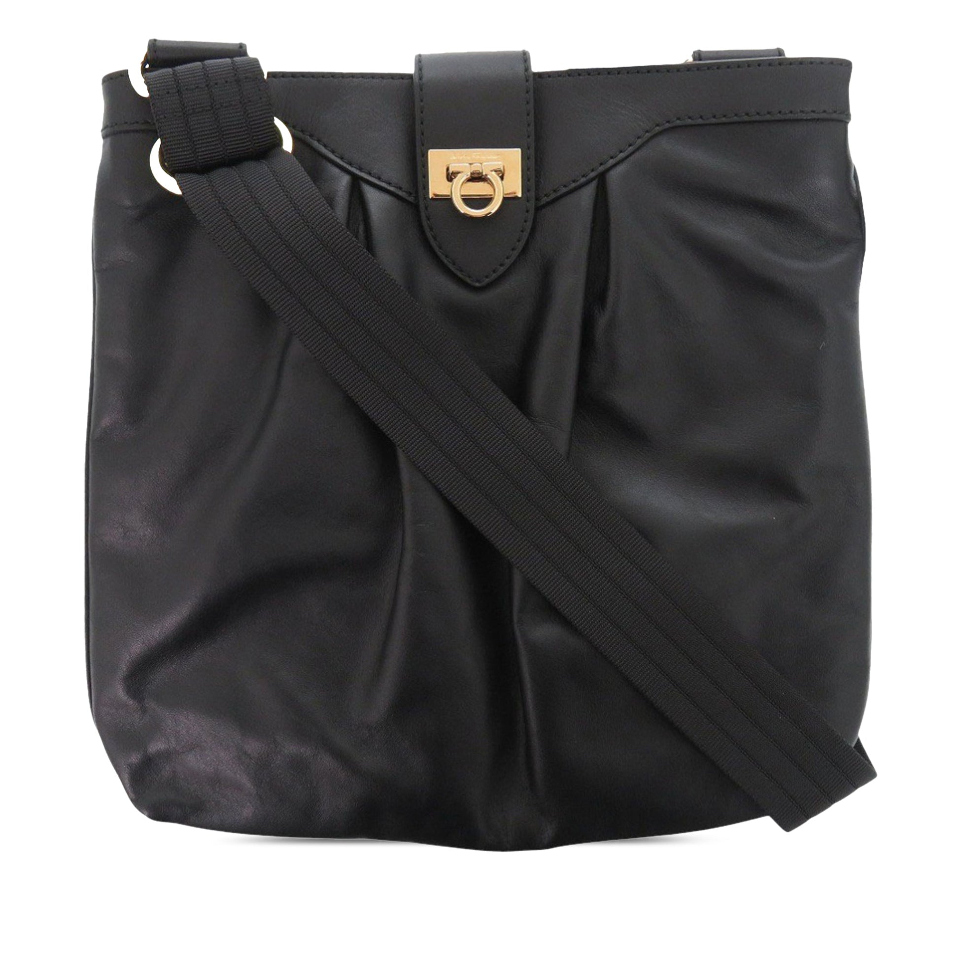 Ferragamo Leather Gancini Crossbody