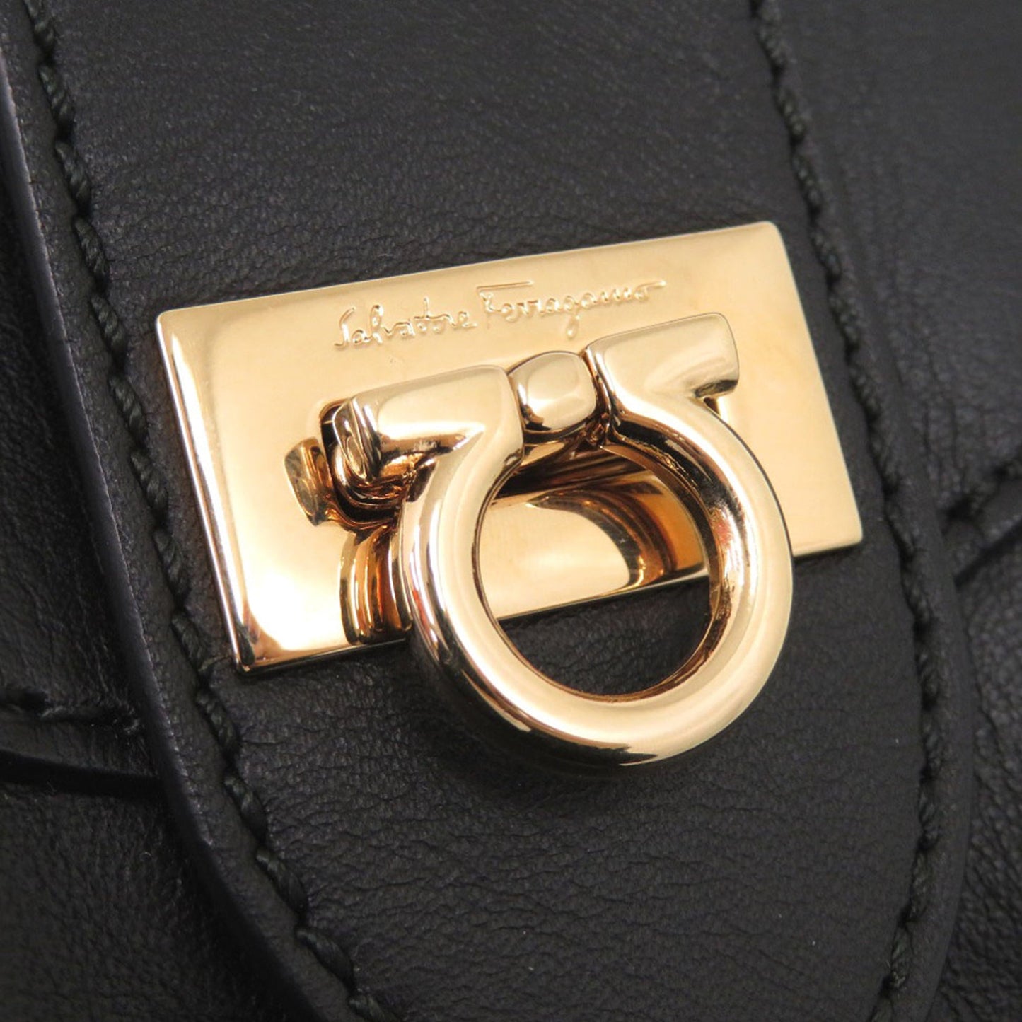 Ferragamo Leather Gancini Crossbody