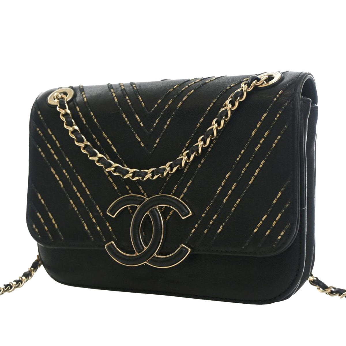 Chanel Small Chevron Sheepskin Subtle Flap