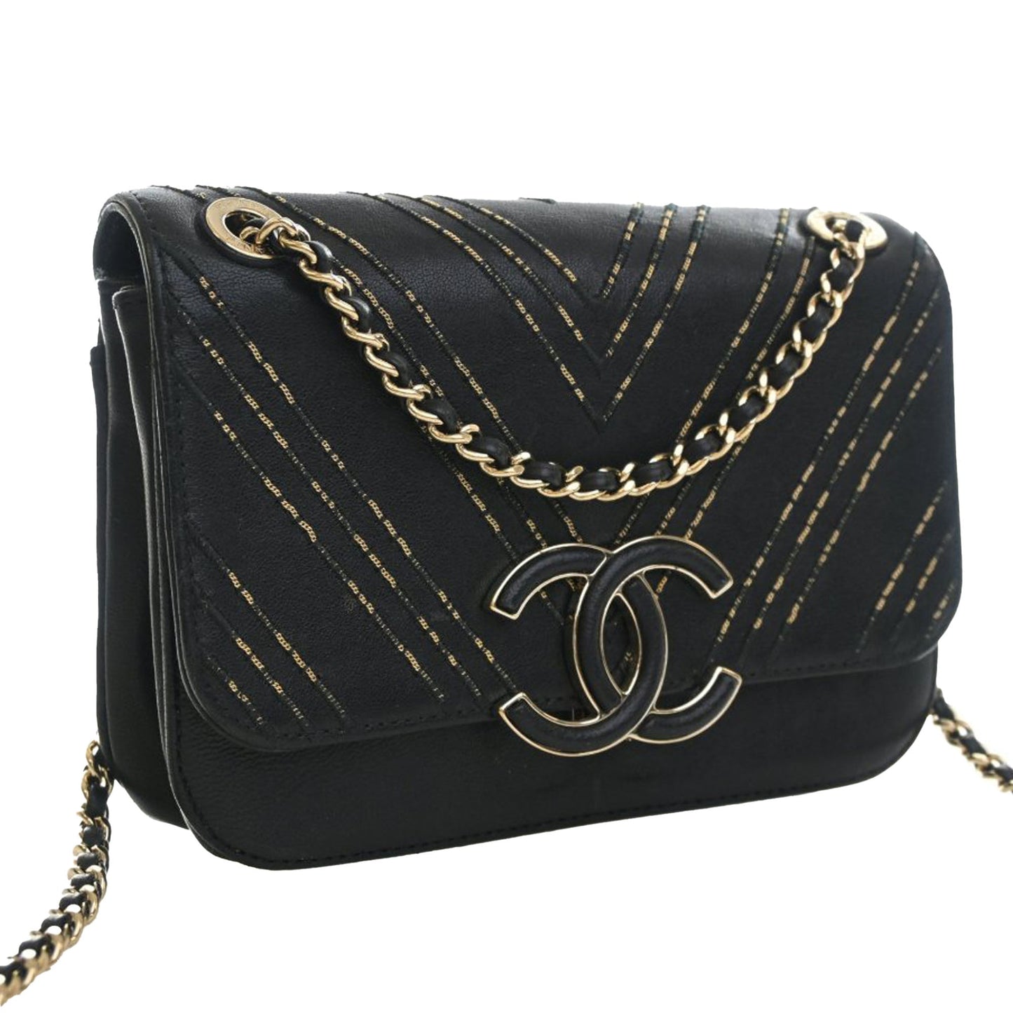 Chanel Small Chevron Sheepskin Subtle Flap