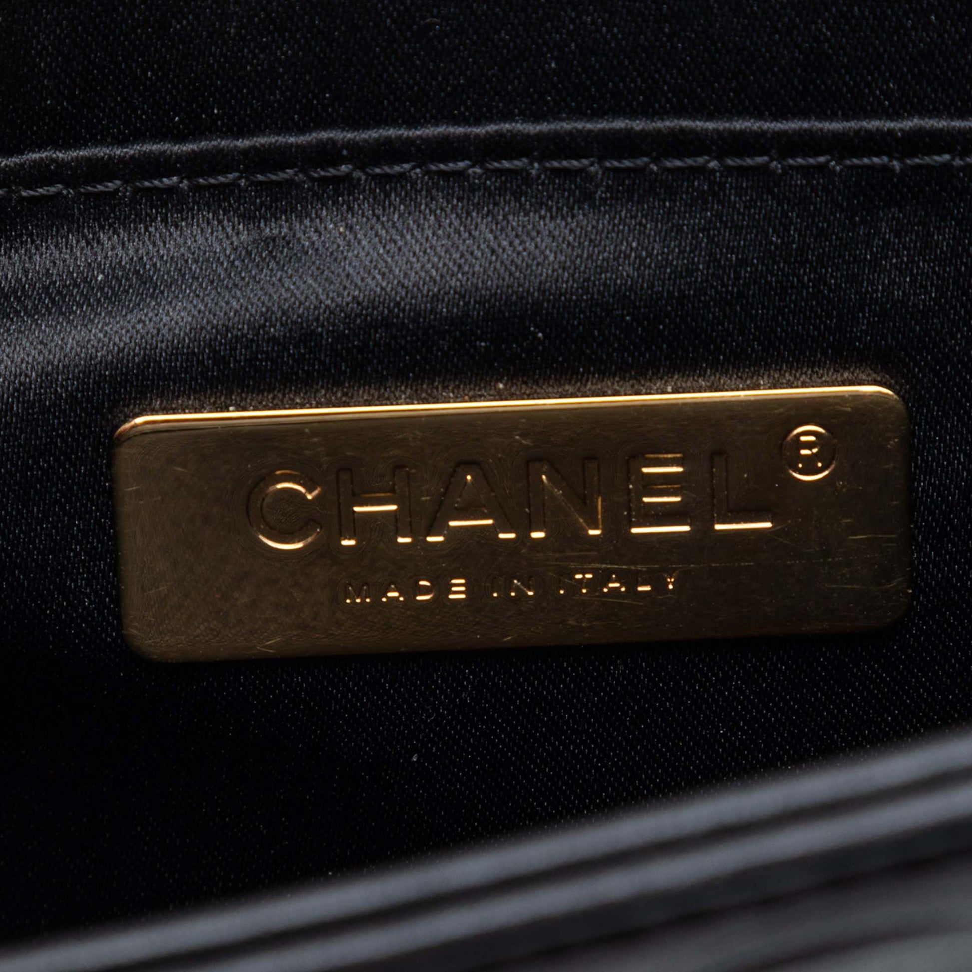 Chanel Mini Square Calfskin Coco Embossed Flap