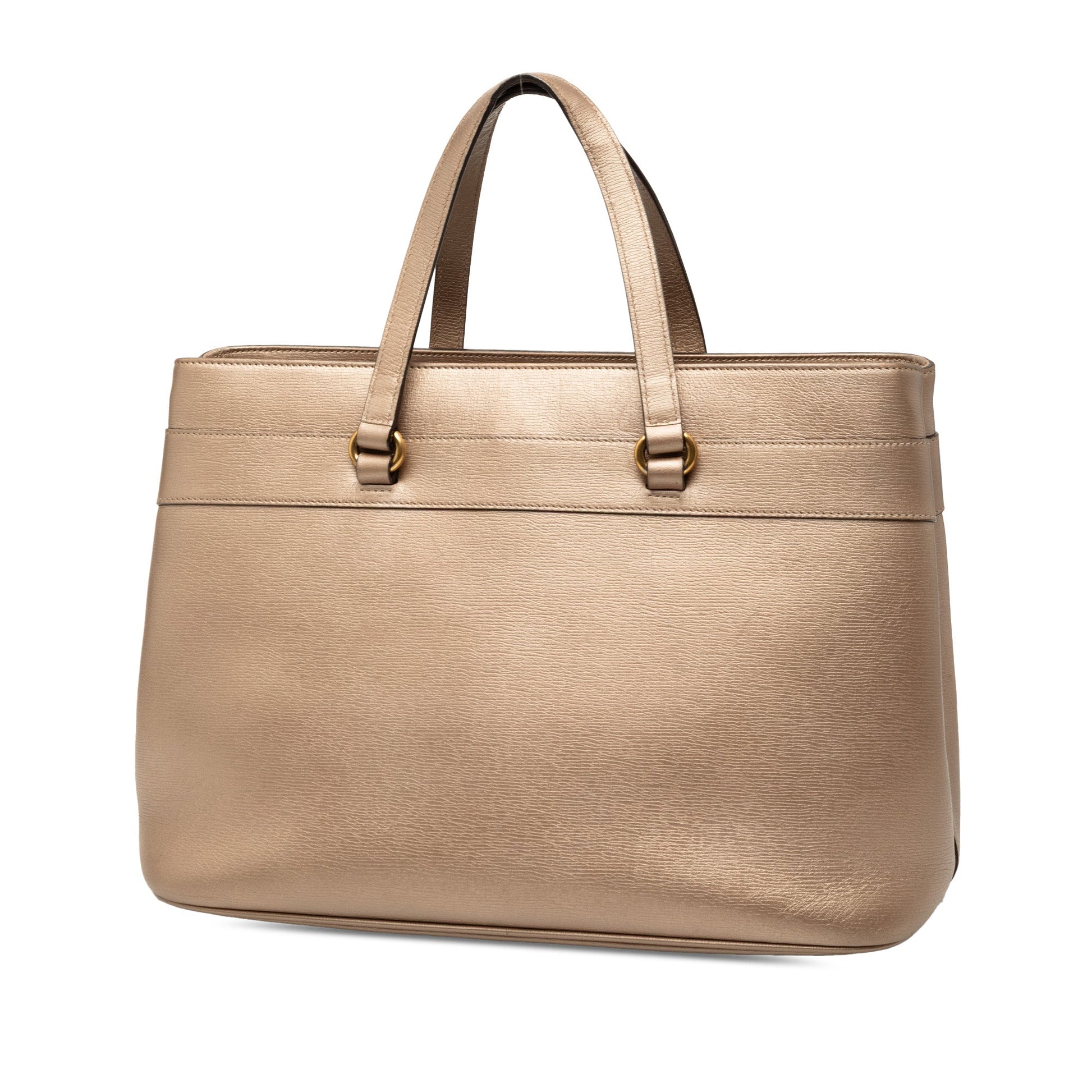 Gucci Leather Bright Bit Satchel