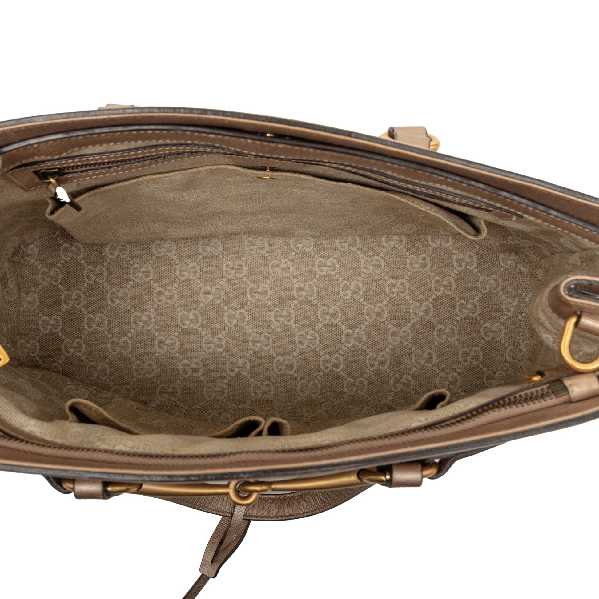 Gucci Leather Bright Bit Satchel