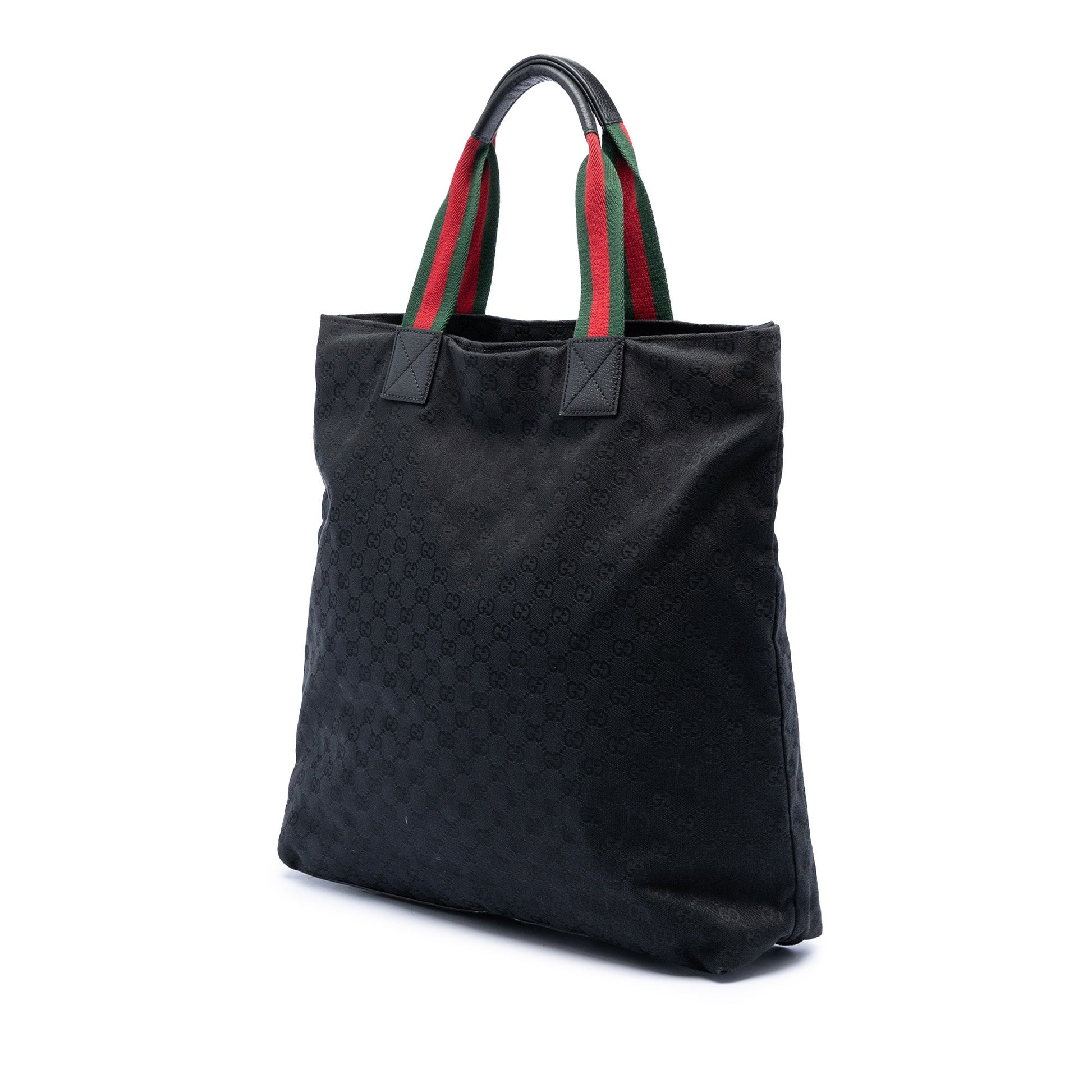 GG Canvas Web Vertical Tote