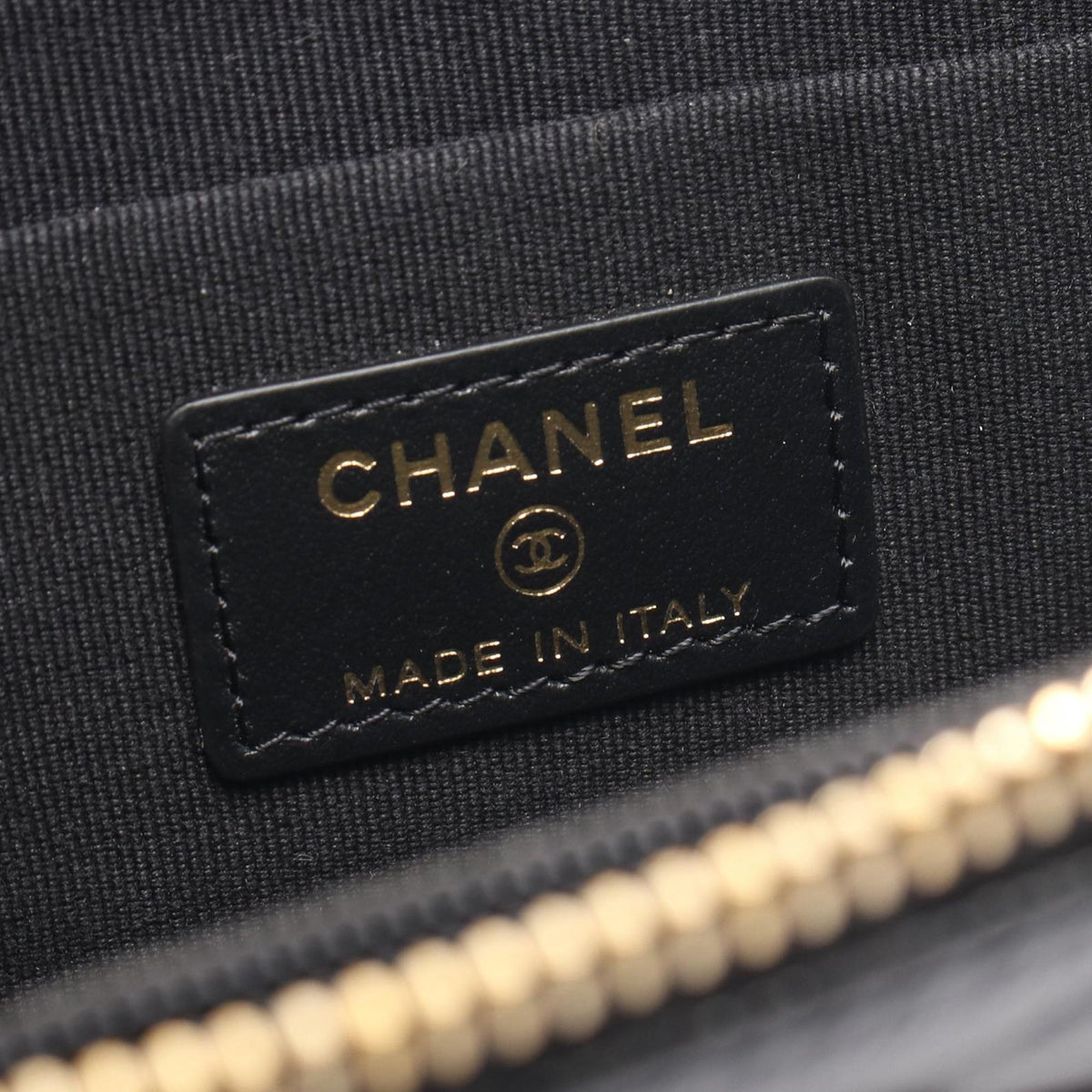 Chanel Quilted Caviar Polly Pocket Wristlet Pouch