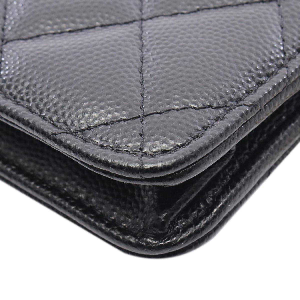 Chanel Quilted Caviar Polly Pocket Wristlet Pouch