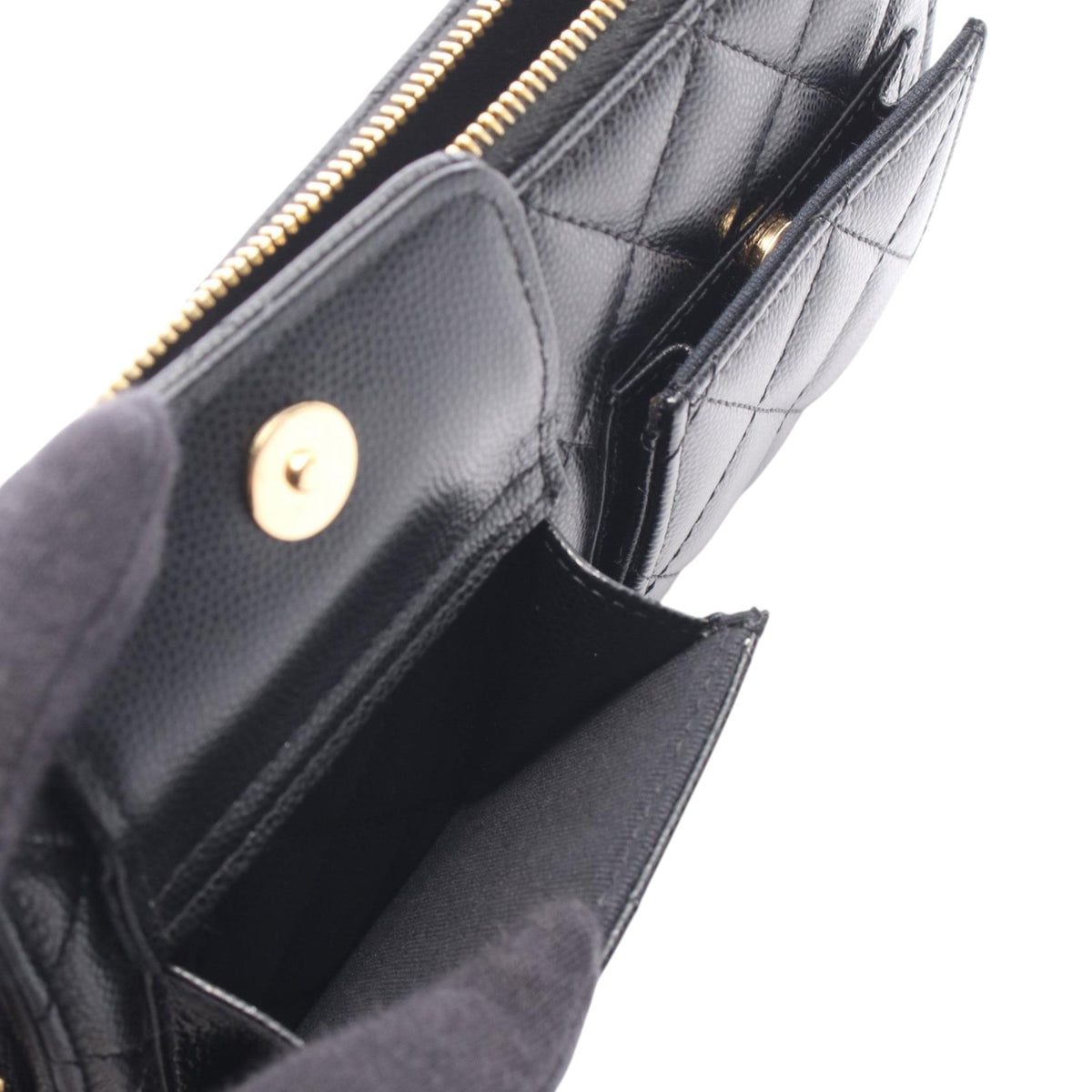 Chanel Quilted Caviar Polly Pocket Wristlet Pouch