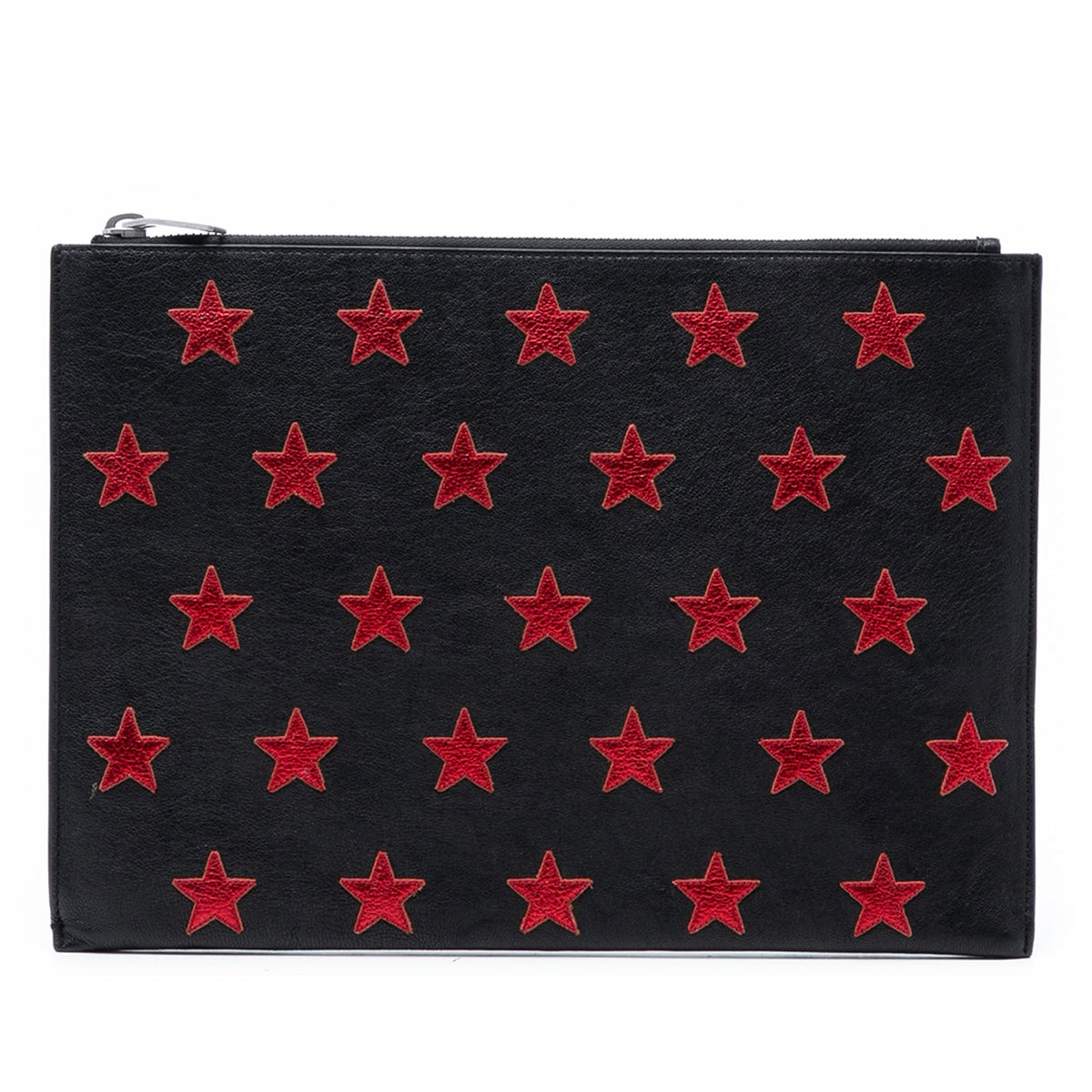 Saint Laurent Leather Star Rider Tablet Pouch