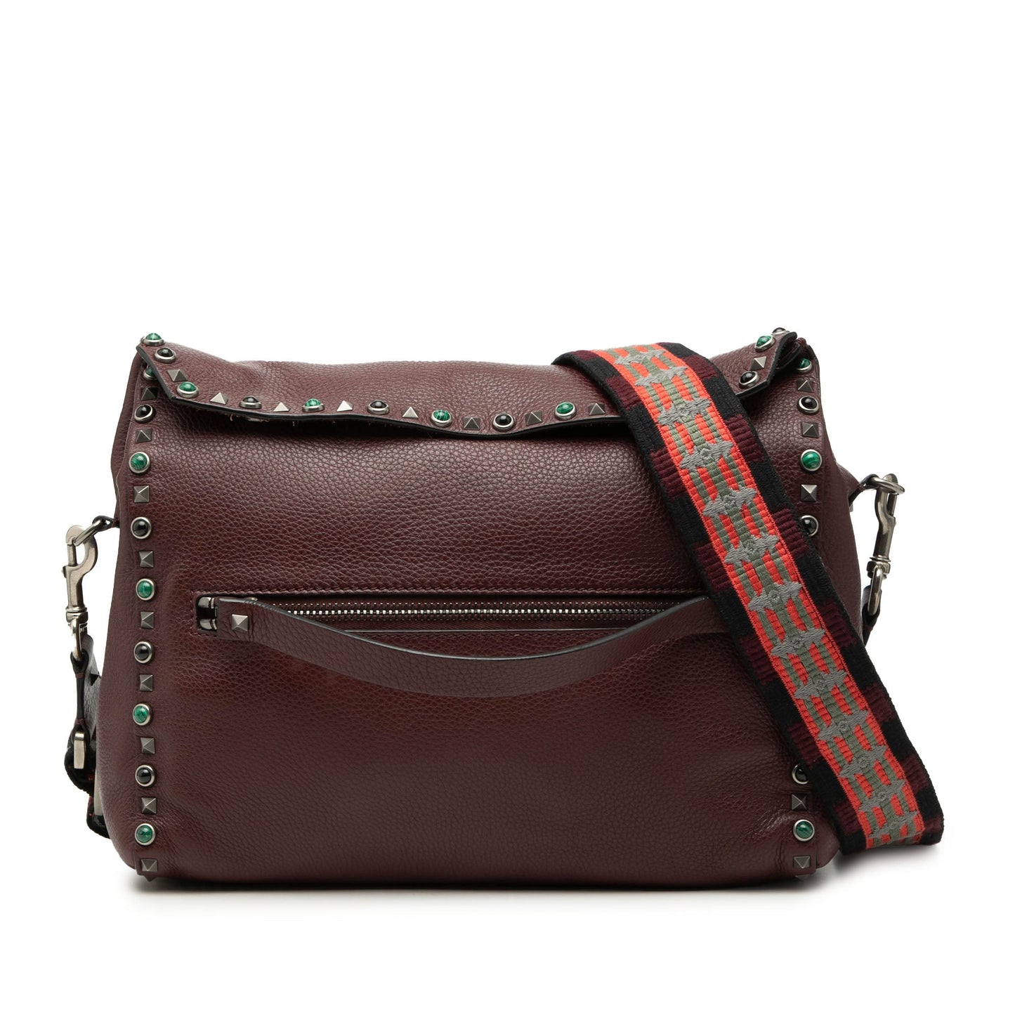 Valentino Leather Rolling Rockstud Crossbody