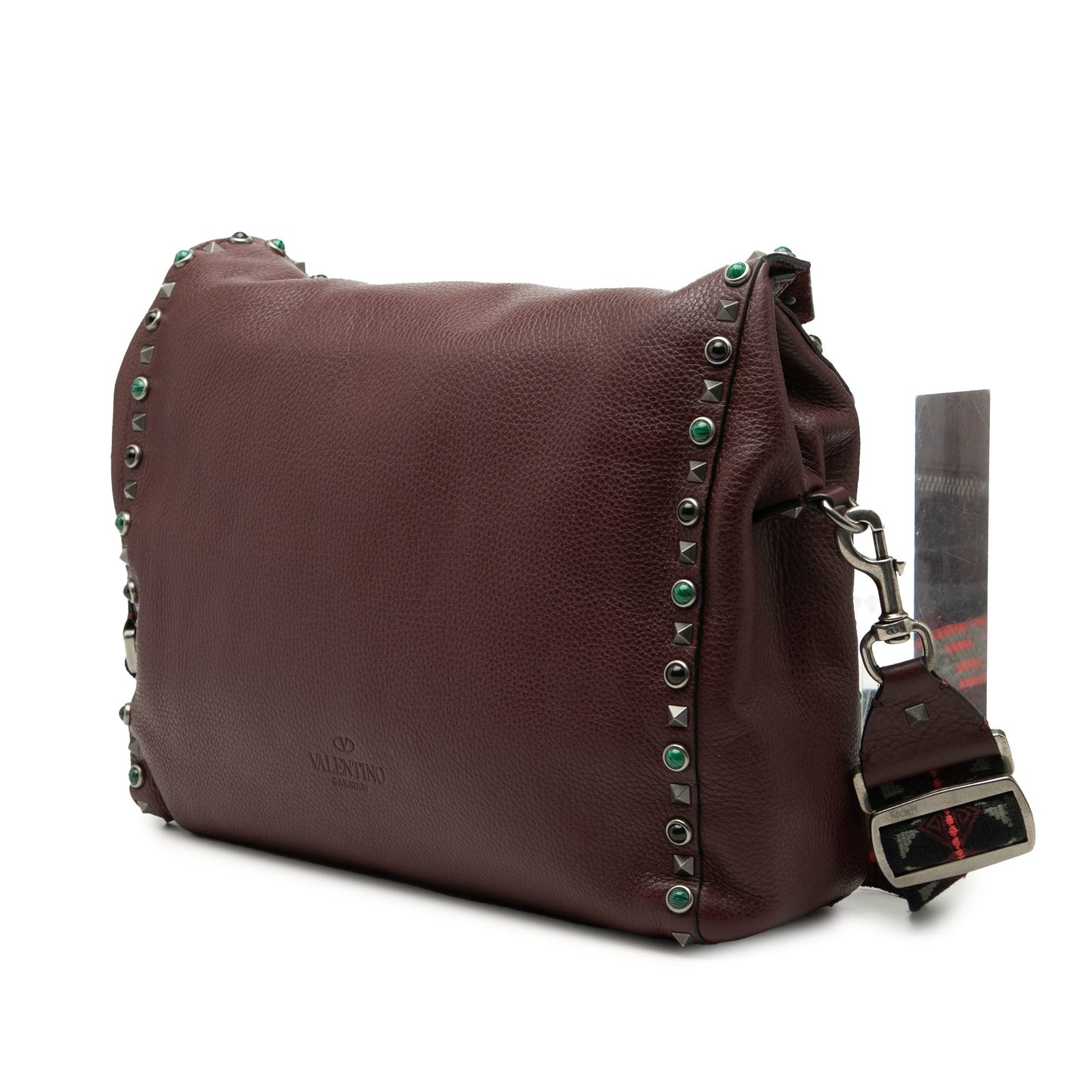 Valentino Leather Rolling Rockstud Crossbody