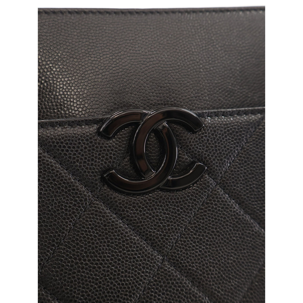 Chanel Large Quilted Caviar My Everything Shopping Tote — Black