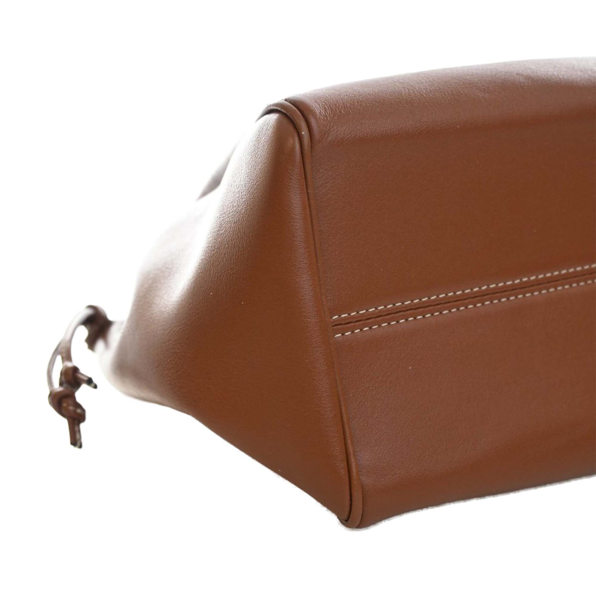 Celine Small Calfskin Cuir Triomphe Cabas Drawstring Satchel