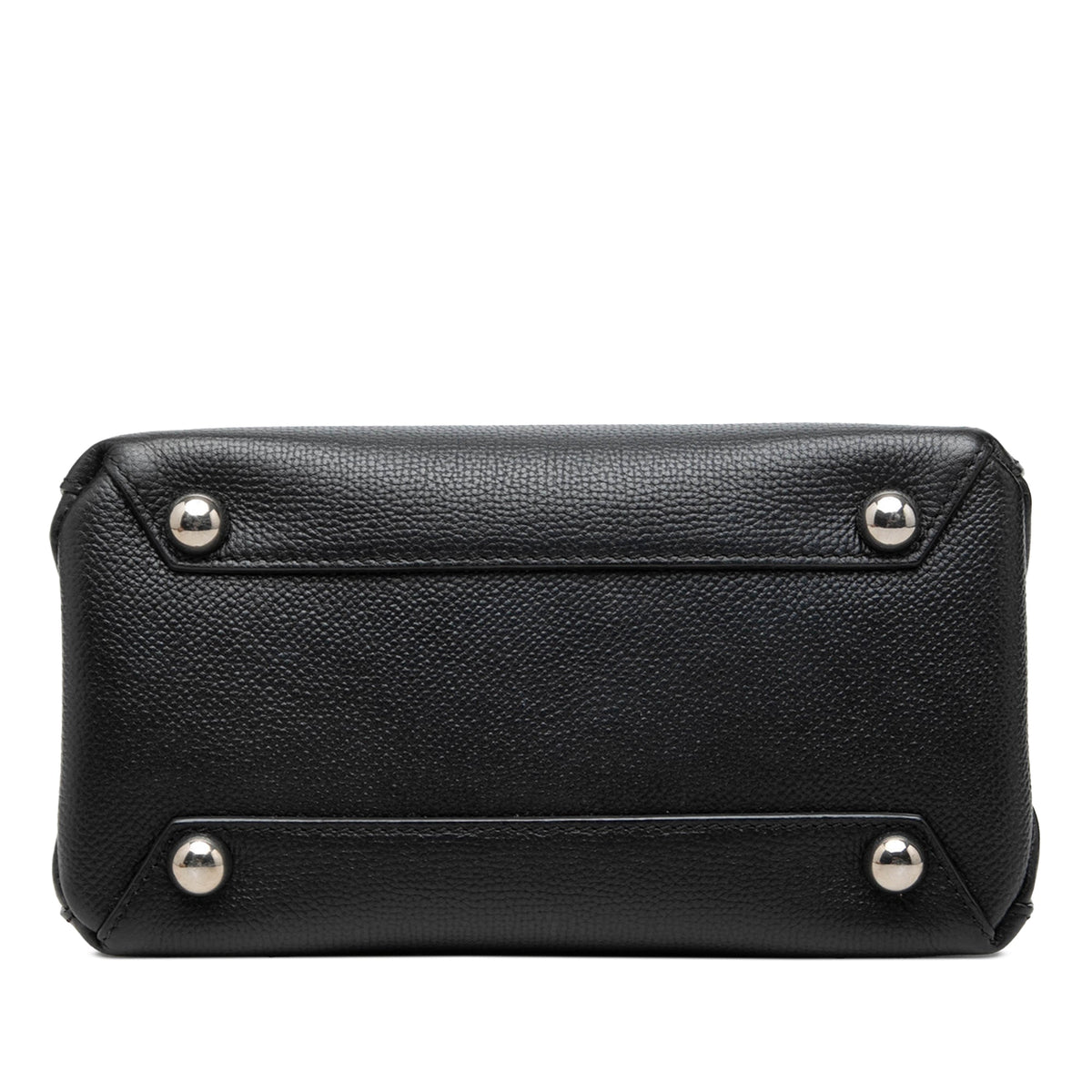 Burberry Baby Grained Calfskin Grommet Banner Satchel — Black