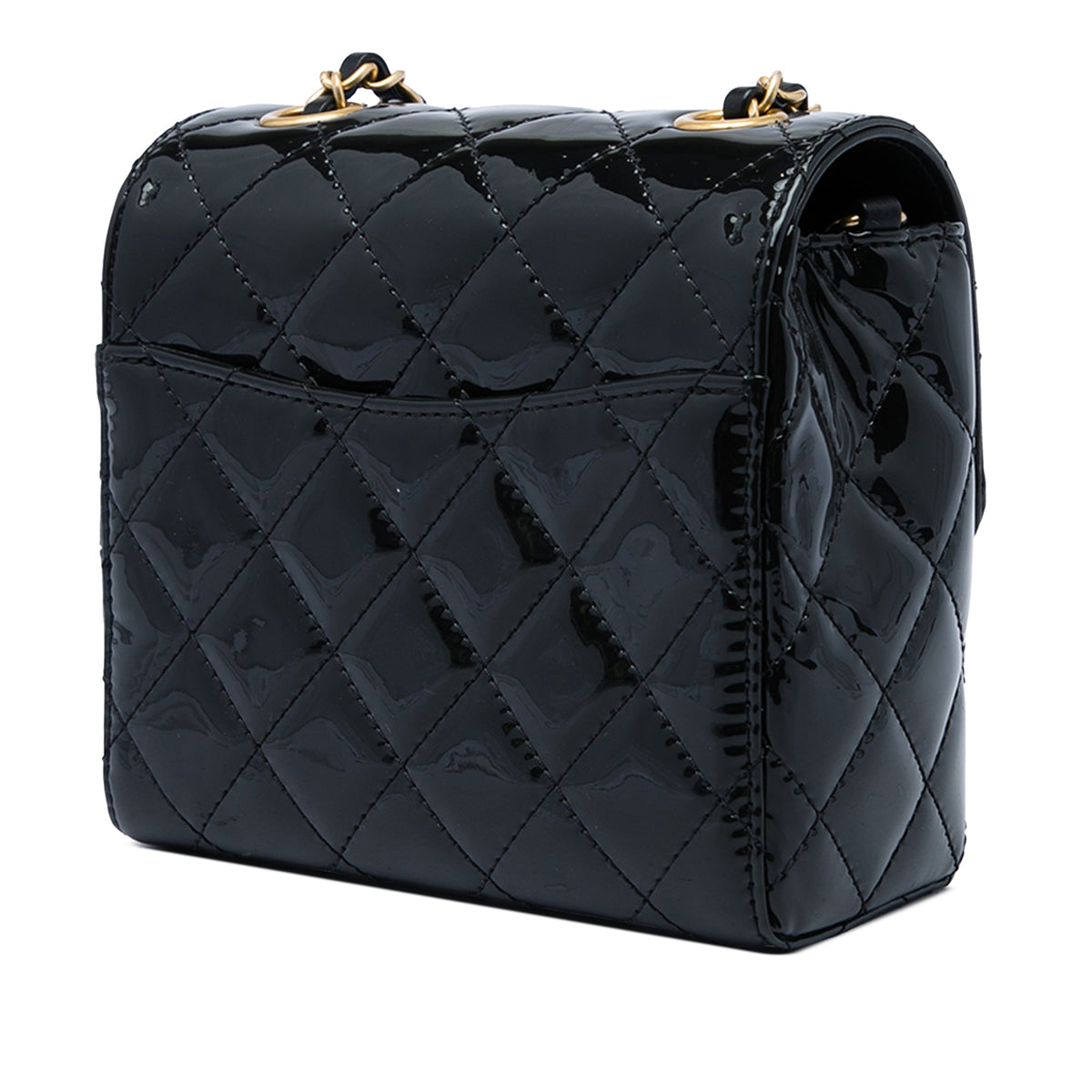 Chanel Mini Square Quilted Patent Single Flap