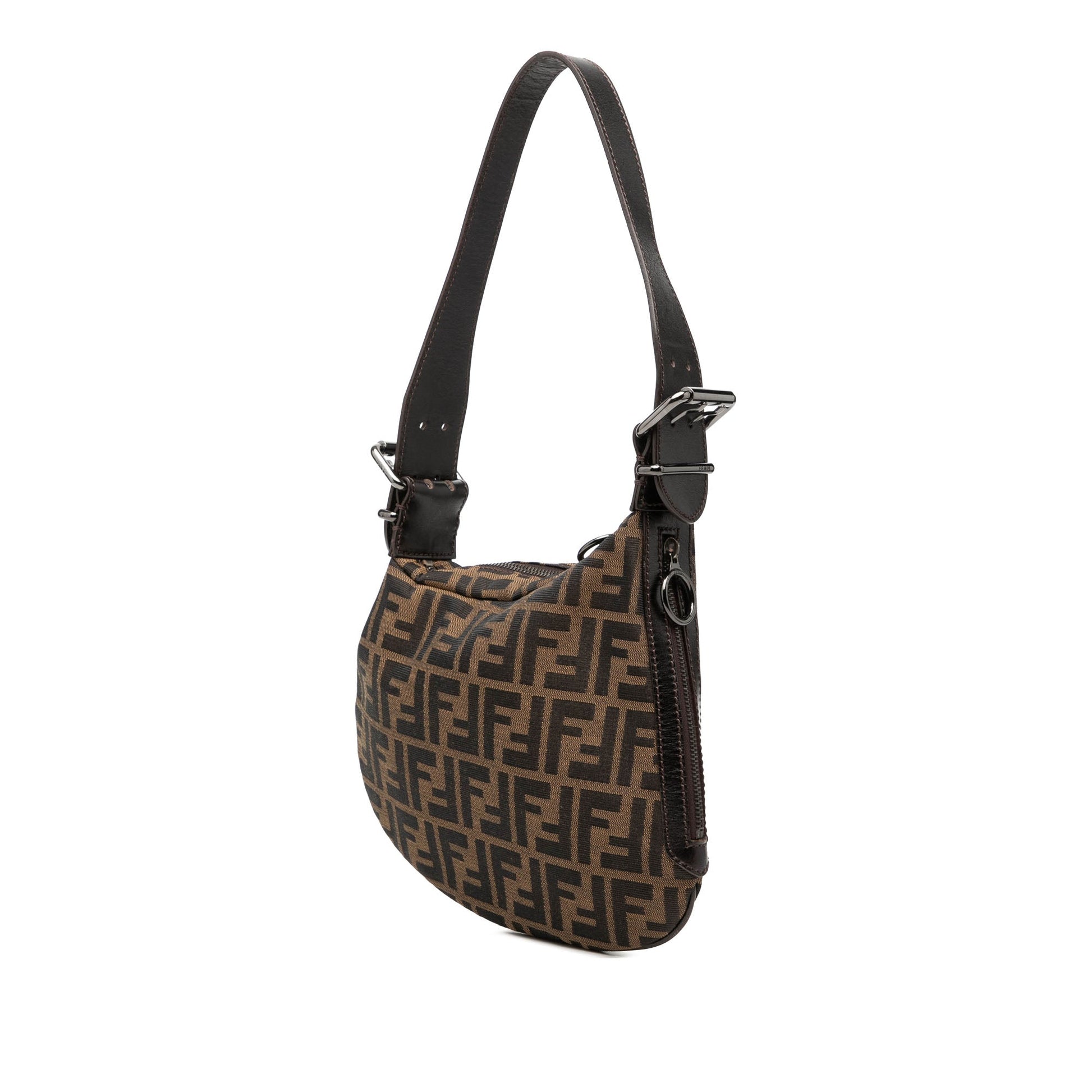 Fendi Zucca Canvas Oyster Hobo