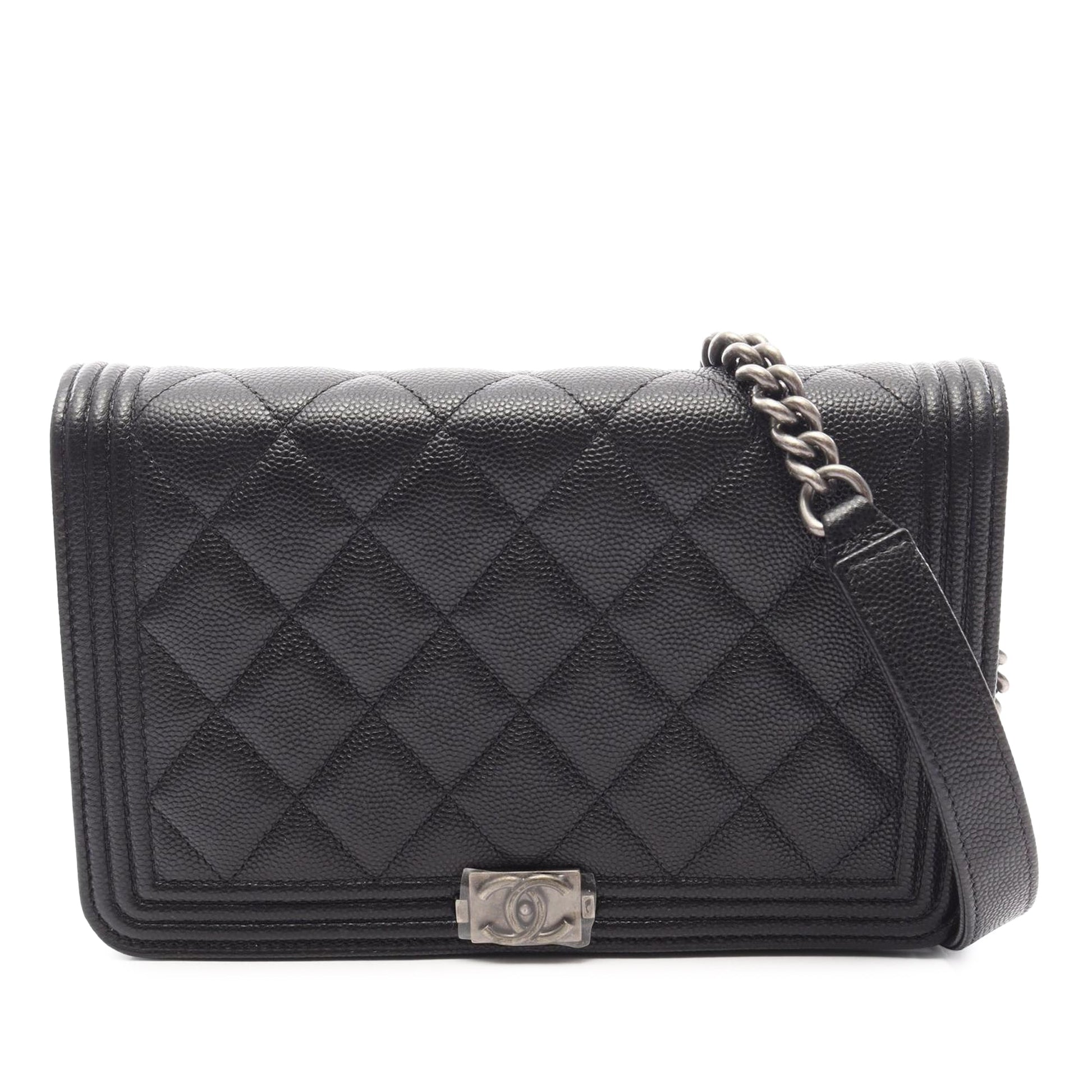 Chanel Quilted Caviar Boy Wallet on Chain