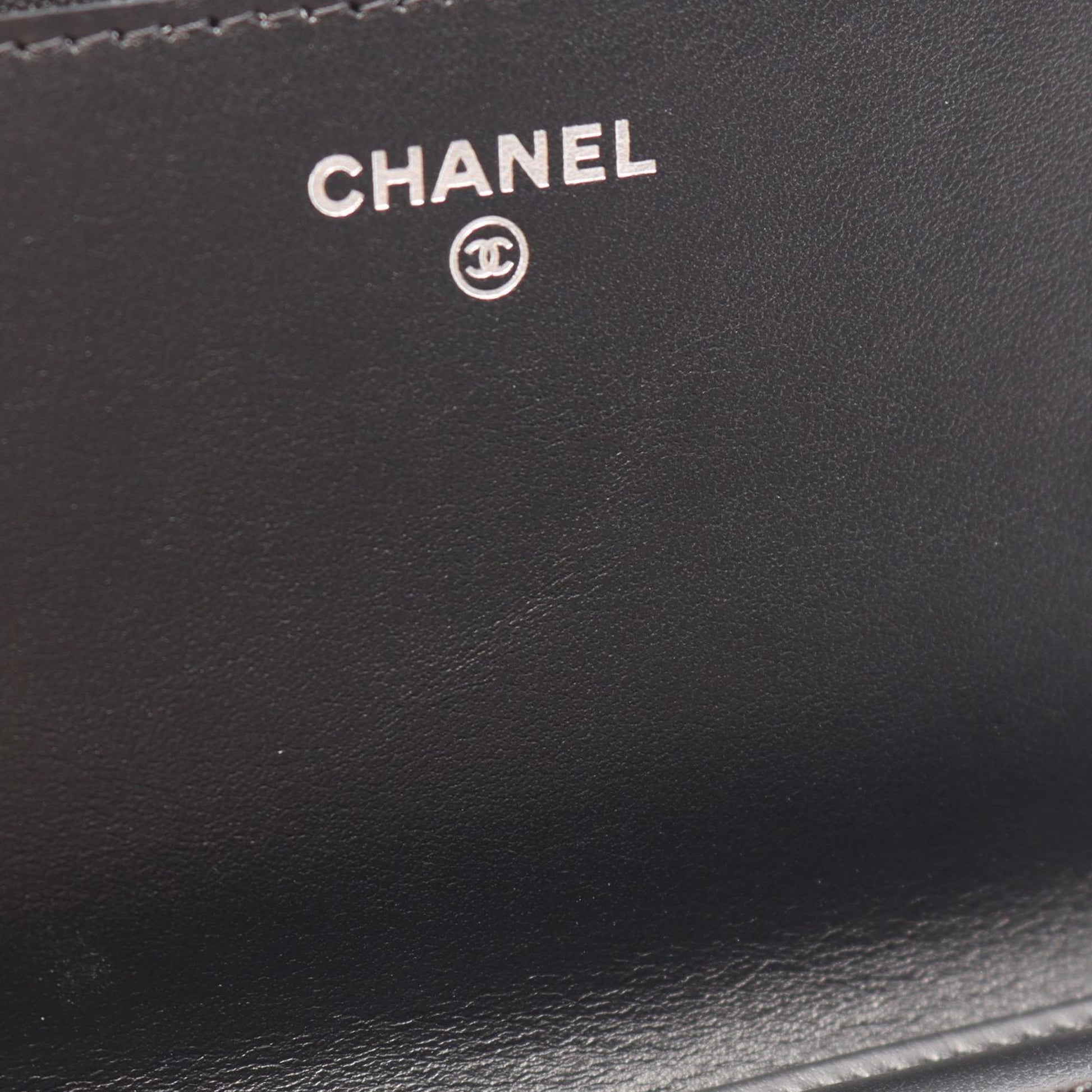 Chanel Quilted Caviar Boy Wallet on Chain