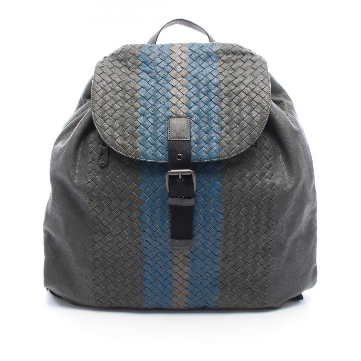 Bottega Veneta Nappa Intrecciato Drawstring Flap Backpack