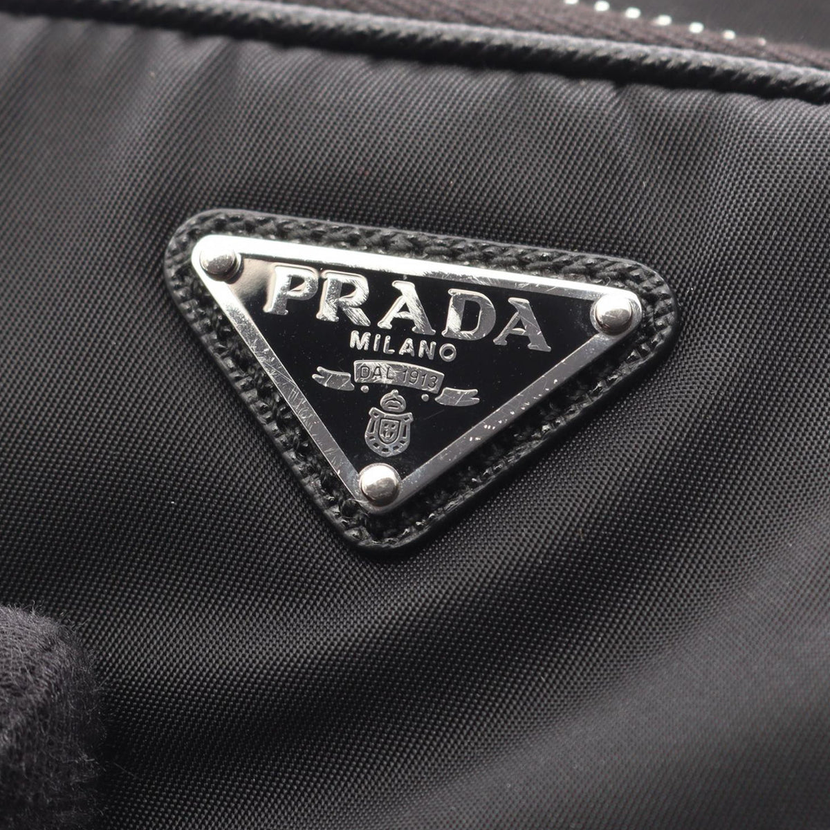 Prada Tessuto Phone Holder Crossbody — Black