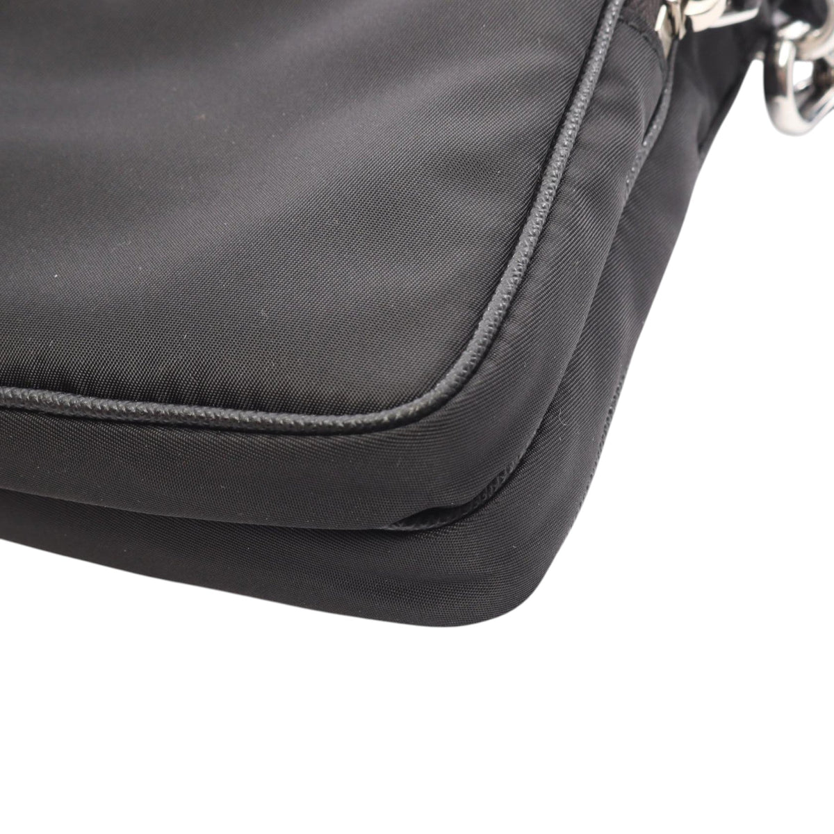 Prada Tessuto Phone Holder Crossbody — Black