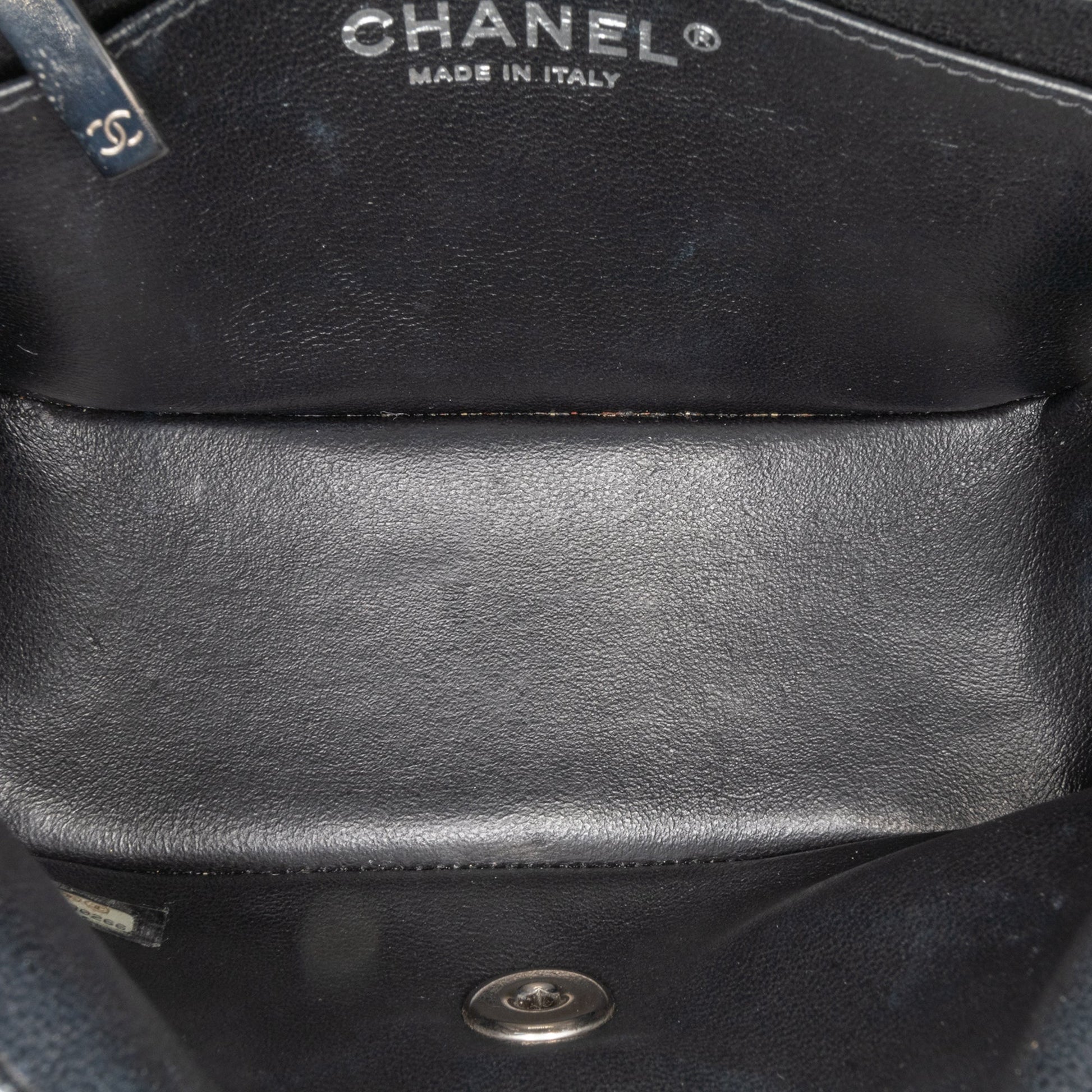 Chanel Mini Square Classic Chevron Patent Flap
