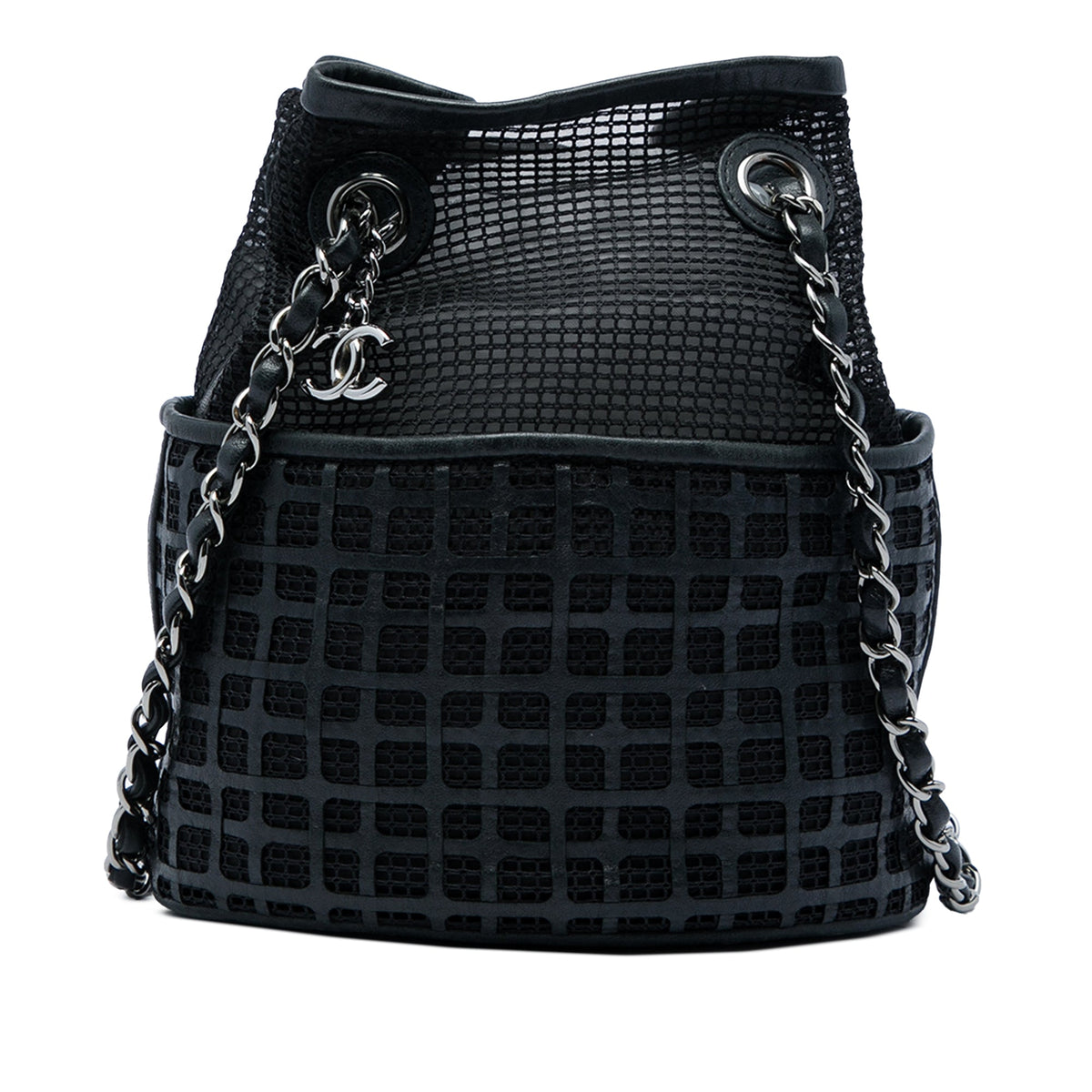 Chanel CC Mesh and Perforated Calfskin Bucket Bag