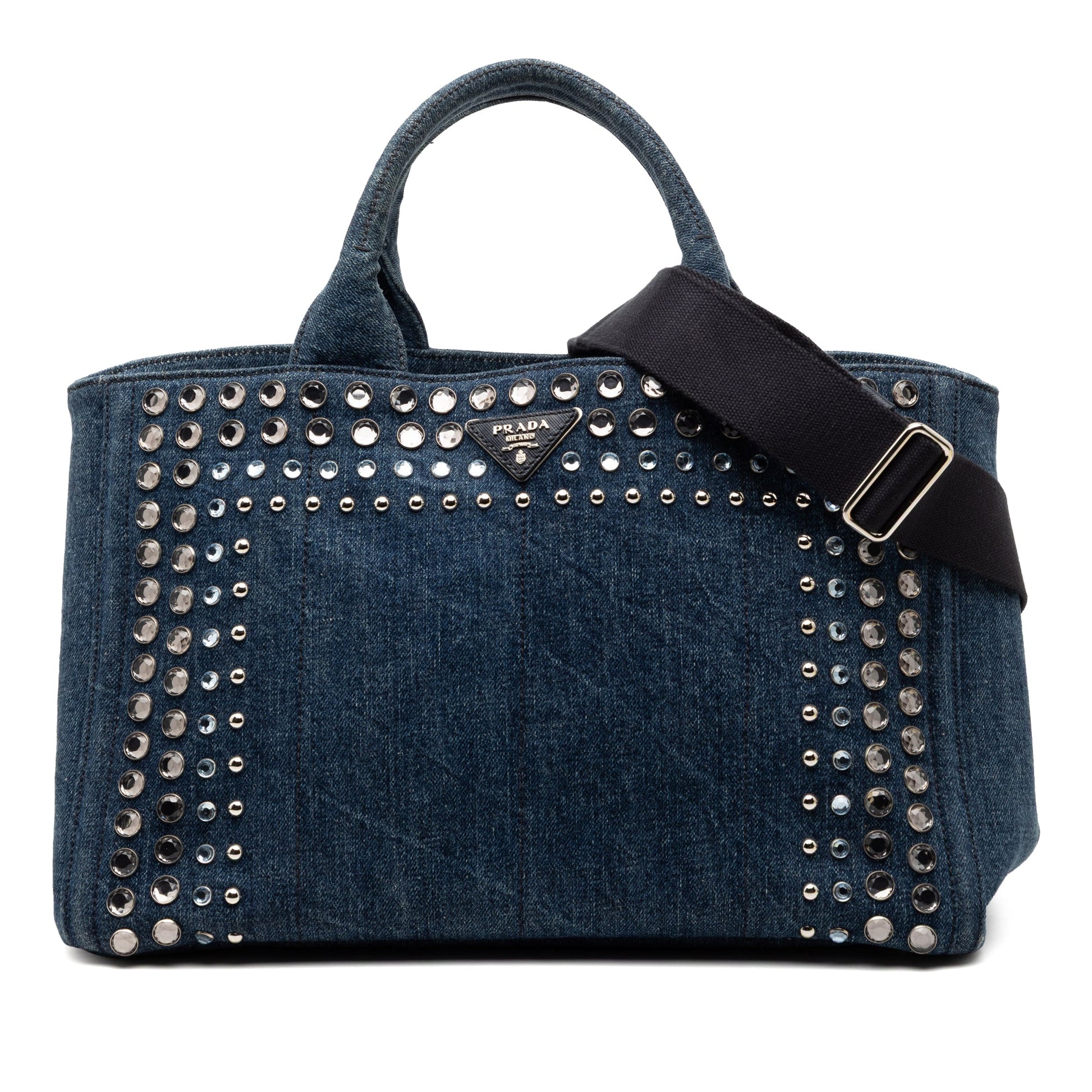 Prada Denim Canapa Bijoux Satchel