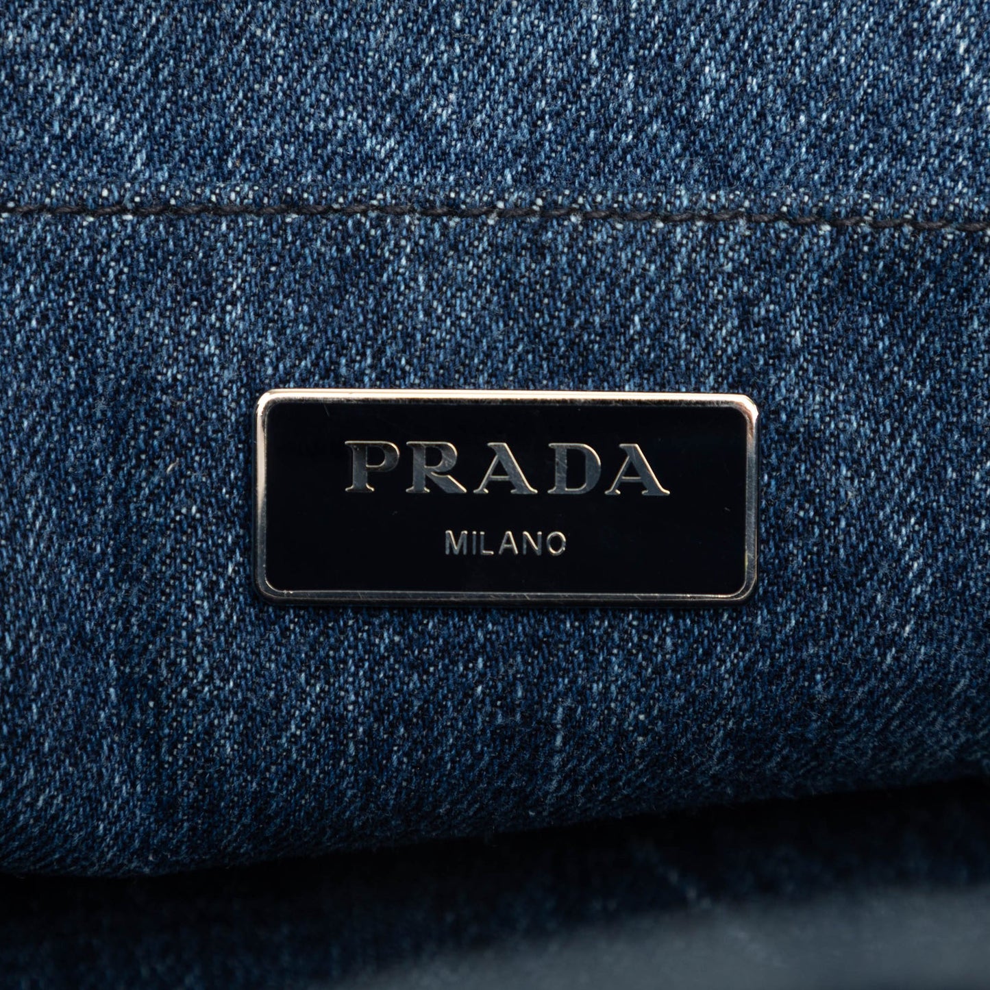 Prada Denim Canapa Bijoux Satchel