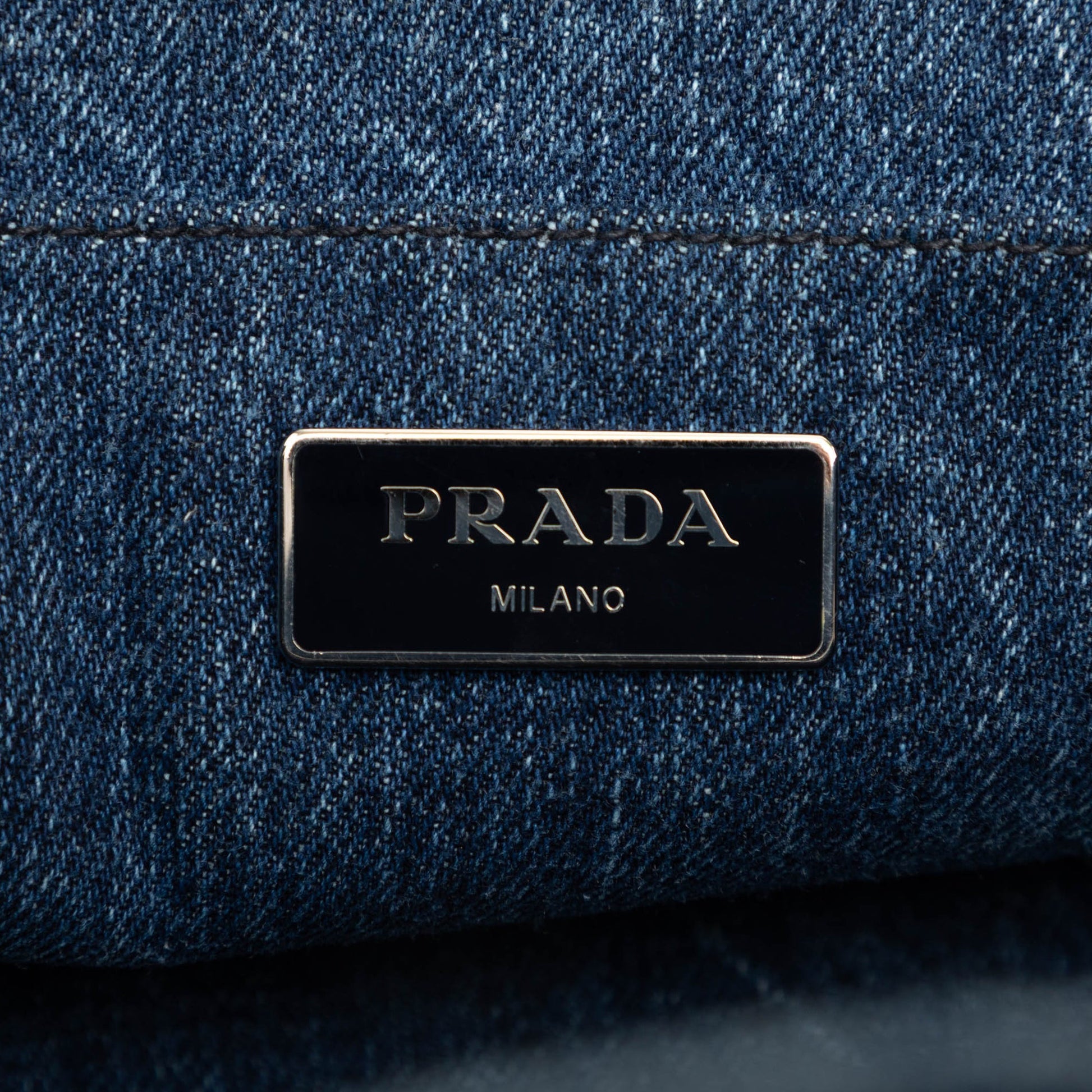 Prada Denim Canapa Bijoux Satchel