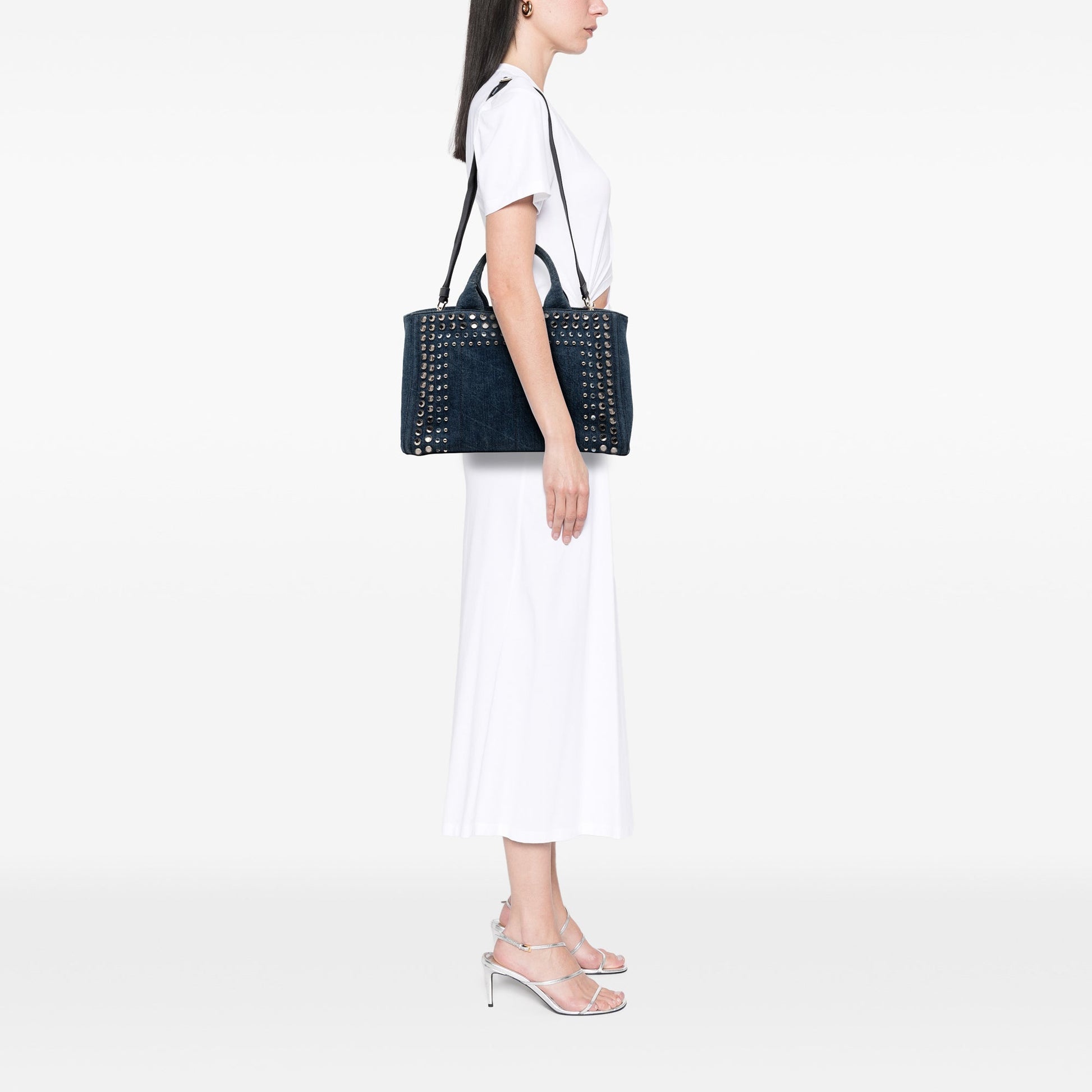 Prada Denim Canapa Bijoux Satchel