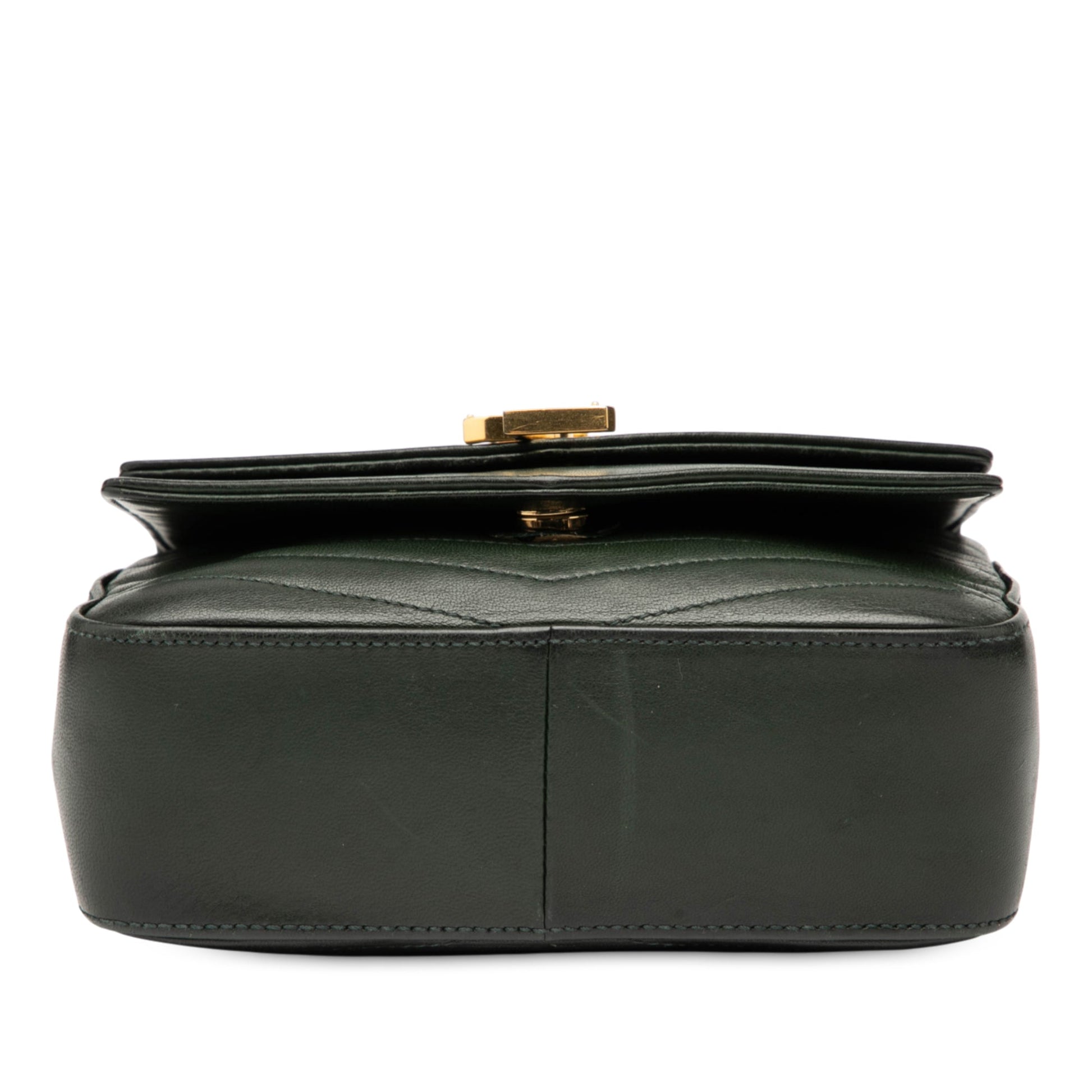 Saint Laurent Small Chevron Lambskin Monogram Sulpice Bag