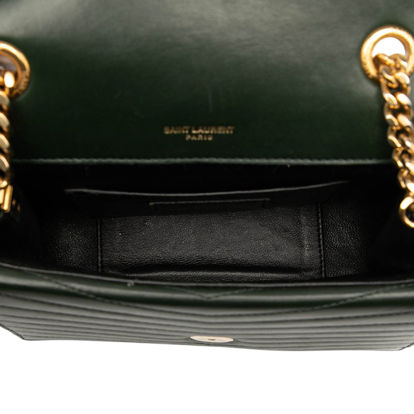Saint Laurent Small Chevron Lambskin Monogram Sulpice Bag
