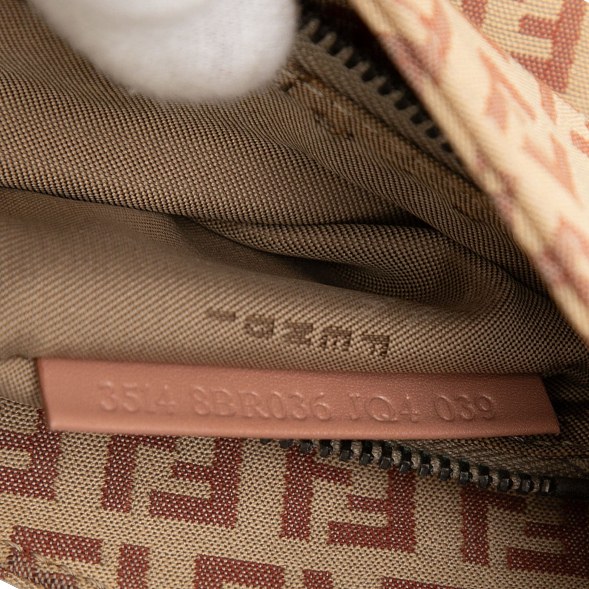 Fendi Zucchino Canvas Shoulder Bag