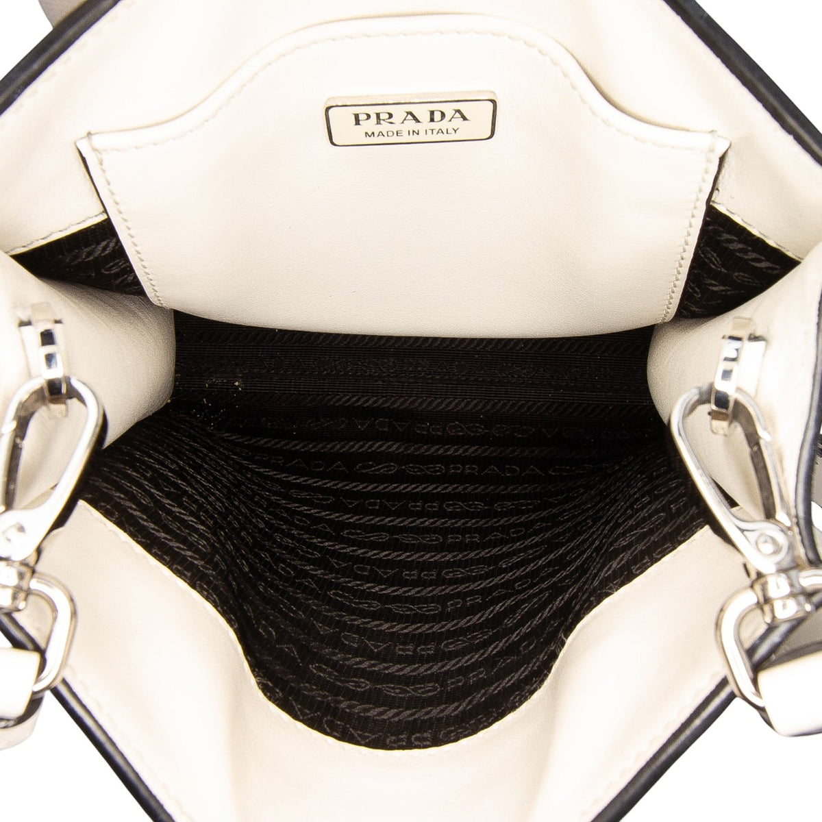 Prada Mini Soft Calf Logo Drill Satchel