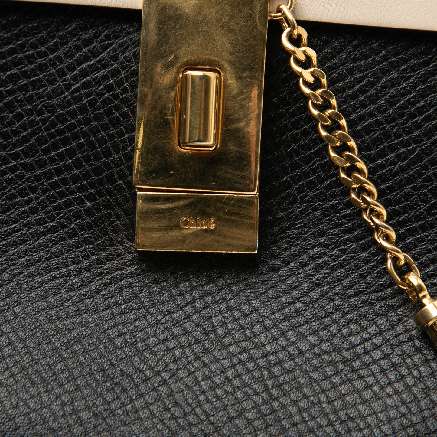 Chloé Small Bicolor Smooth and Grained Calfskin Drew Crossbody