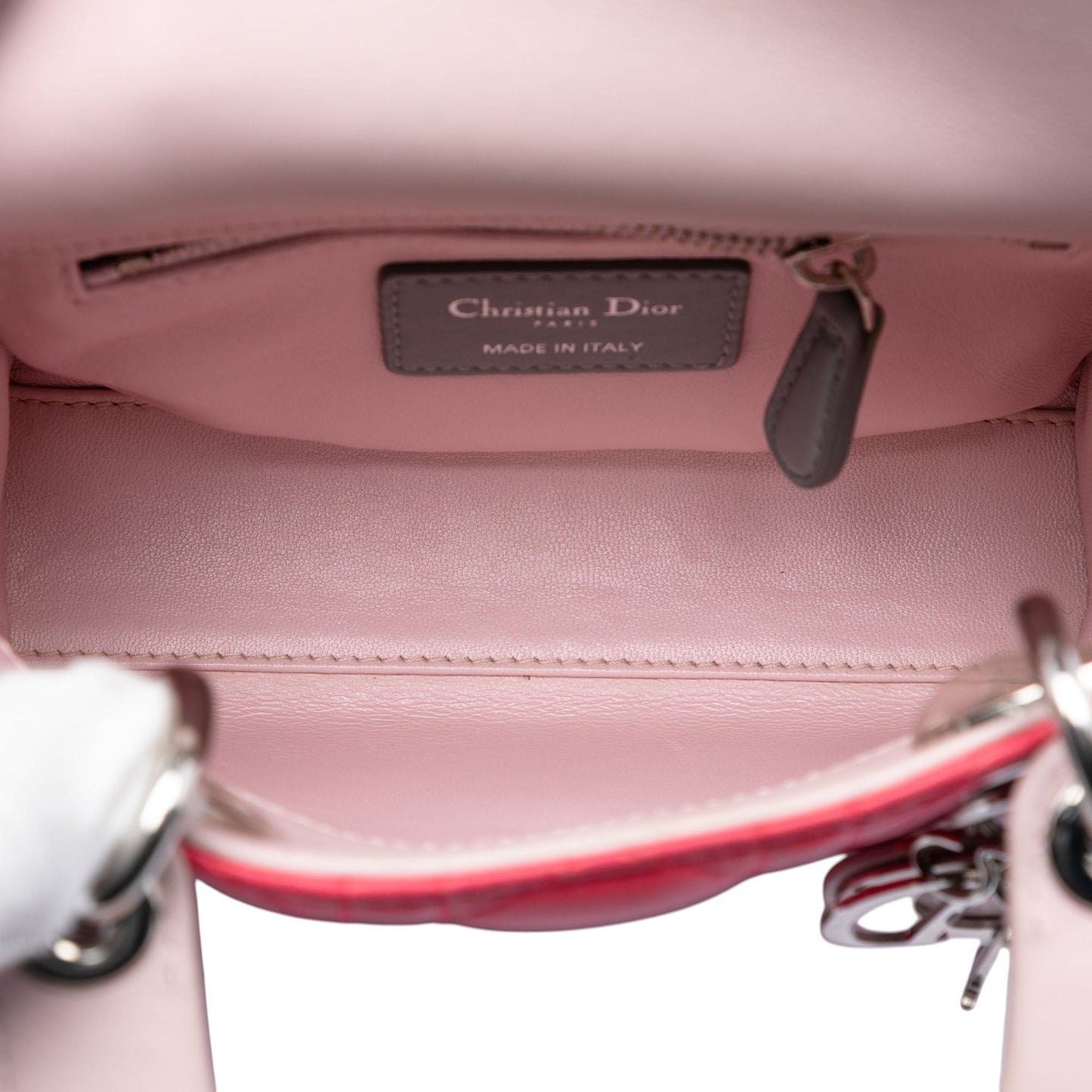Dior Mini Tricolor Lambskin Cannage Lady Dior