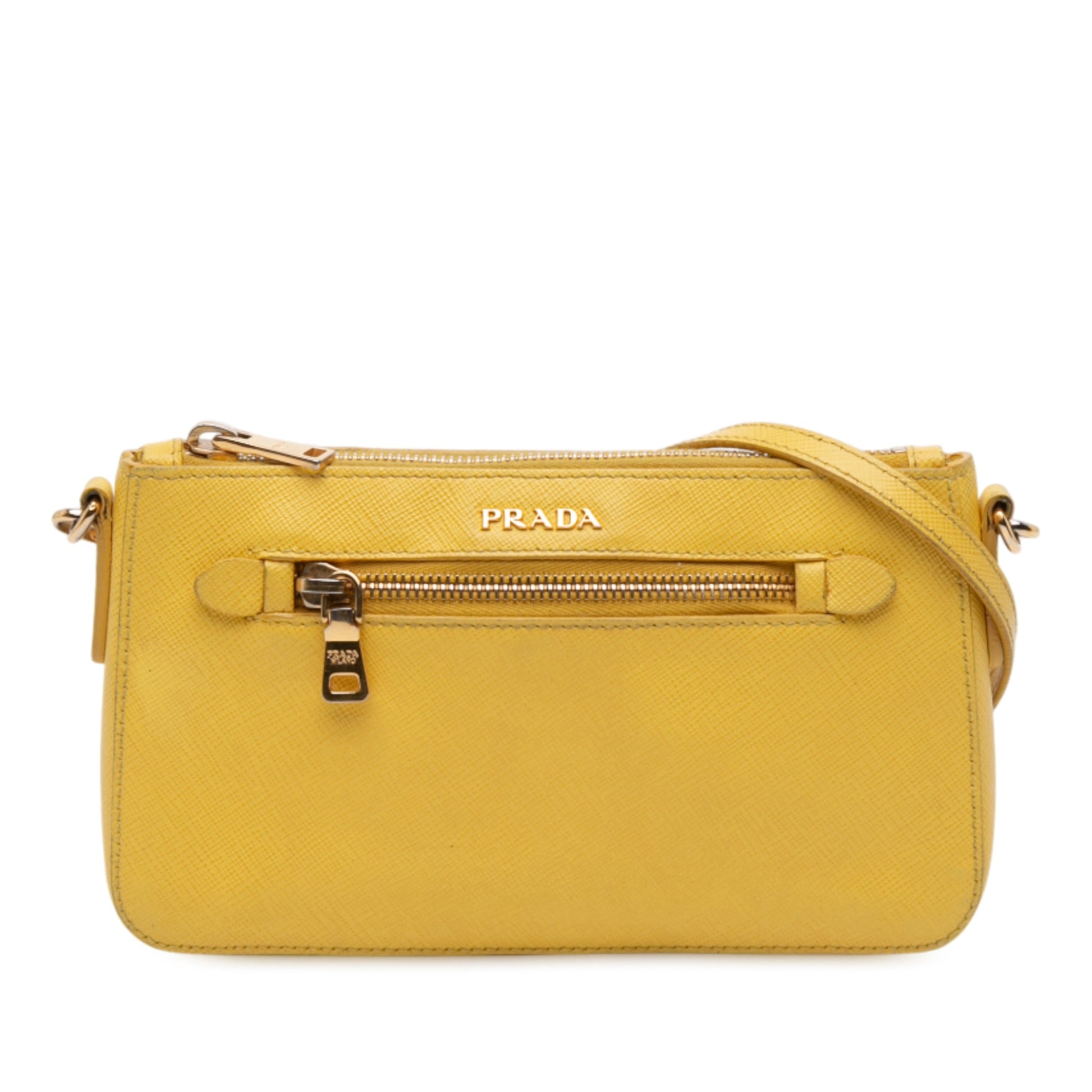 Prada Saffiano Lux Front Pocket Crossbody