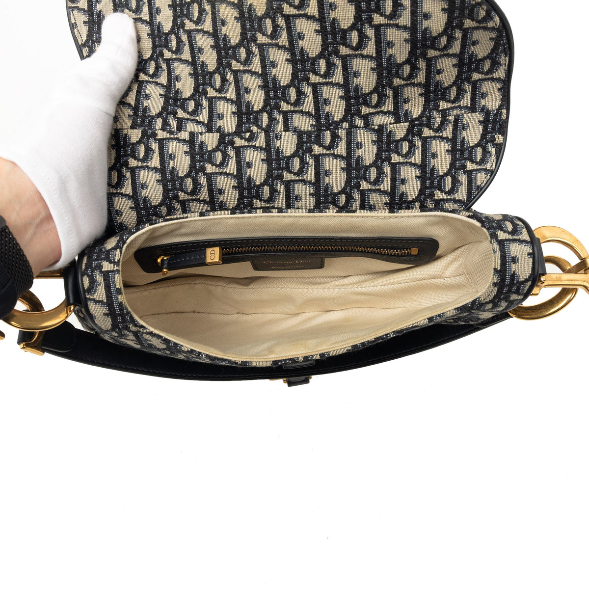 Dior Oblique Canvas Saddle Bag