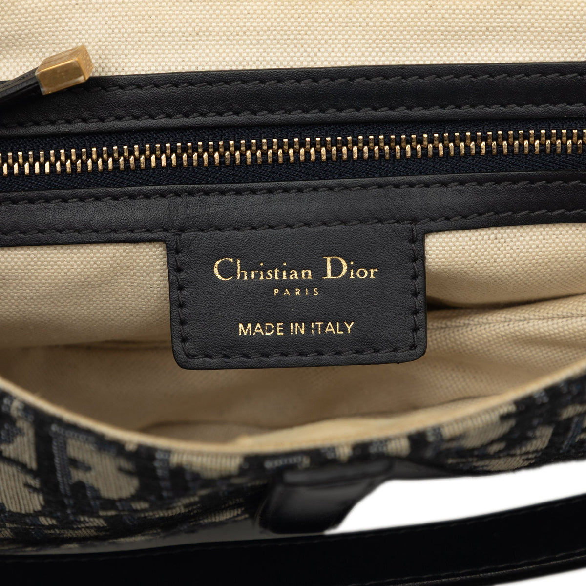 Dior Oblique Canvas Saddle Bag