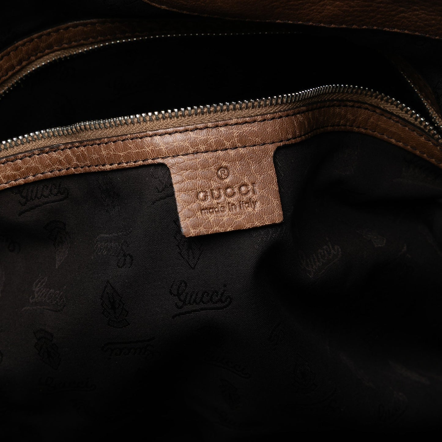 Gucci Large Leather Bamboo Bar Tote