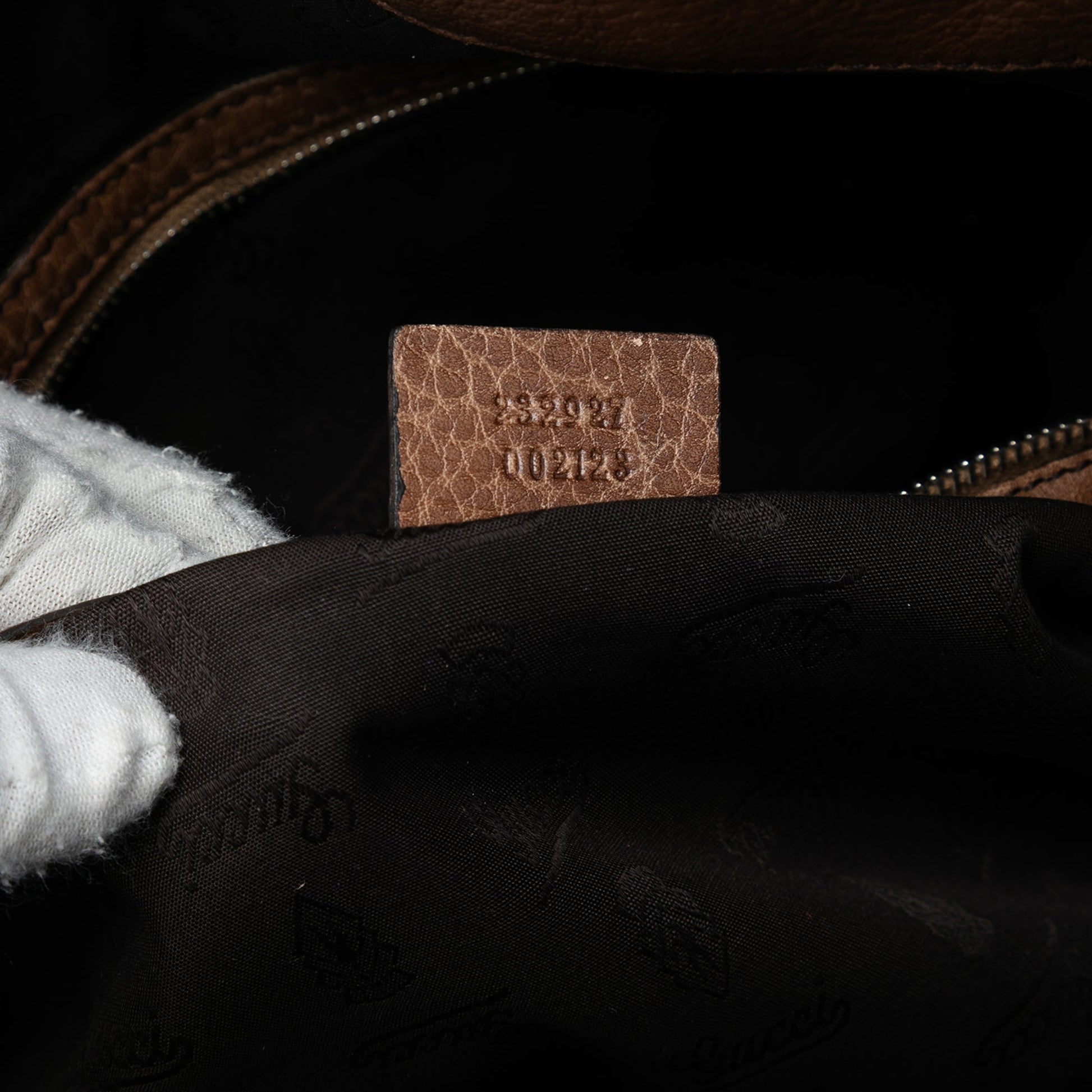 Gucci Large Leather Bamboo Bar Tote