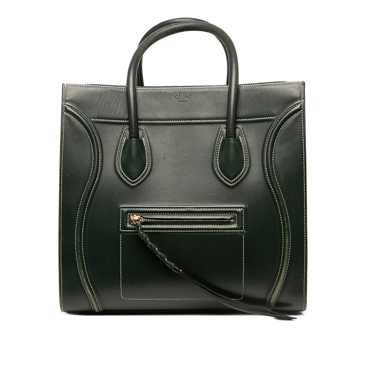 Celine Medium Smooth Calfskin Phantom Luggage Tote — Black