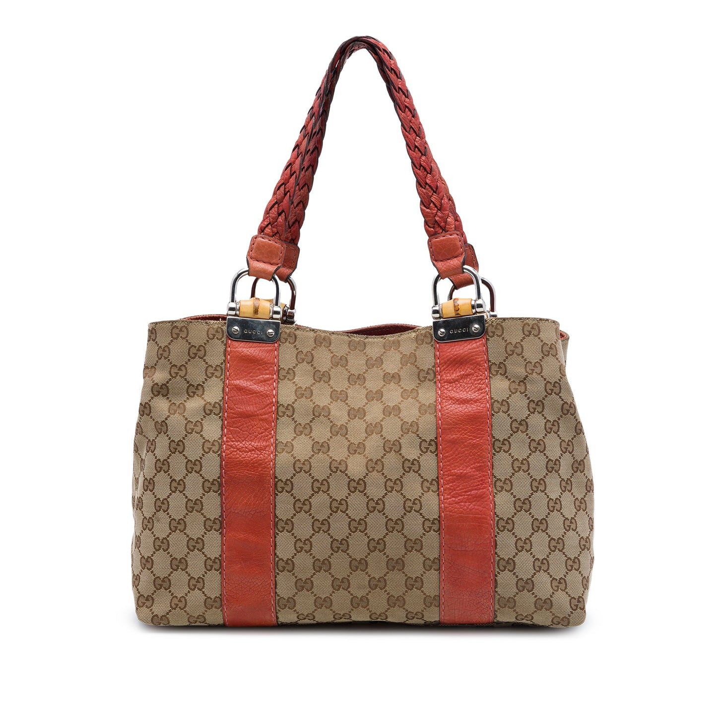Gucci Medium GG Canvas Bamboo Libeccio Tote