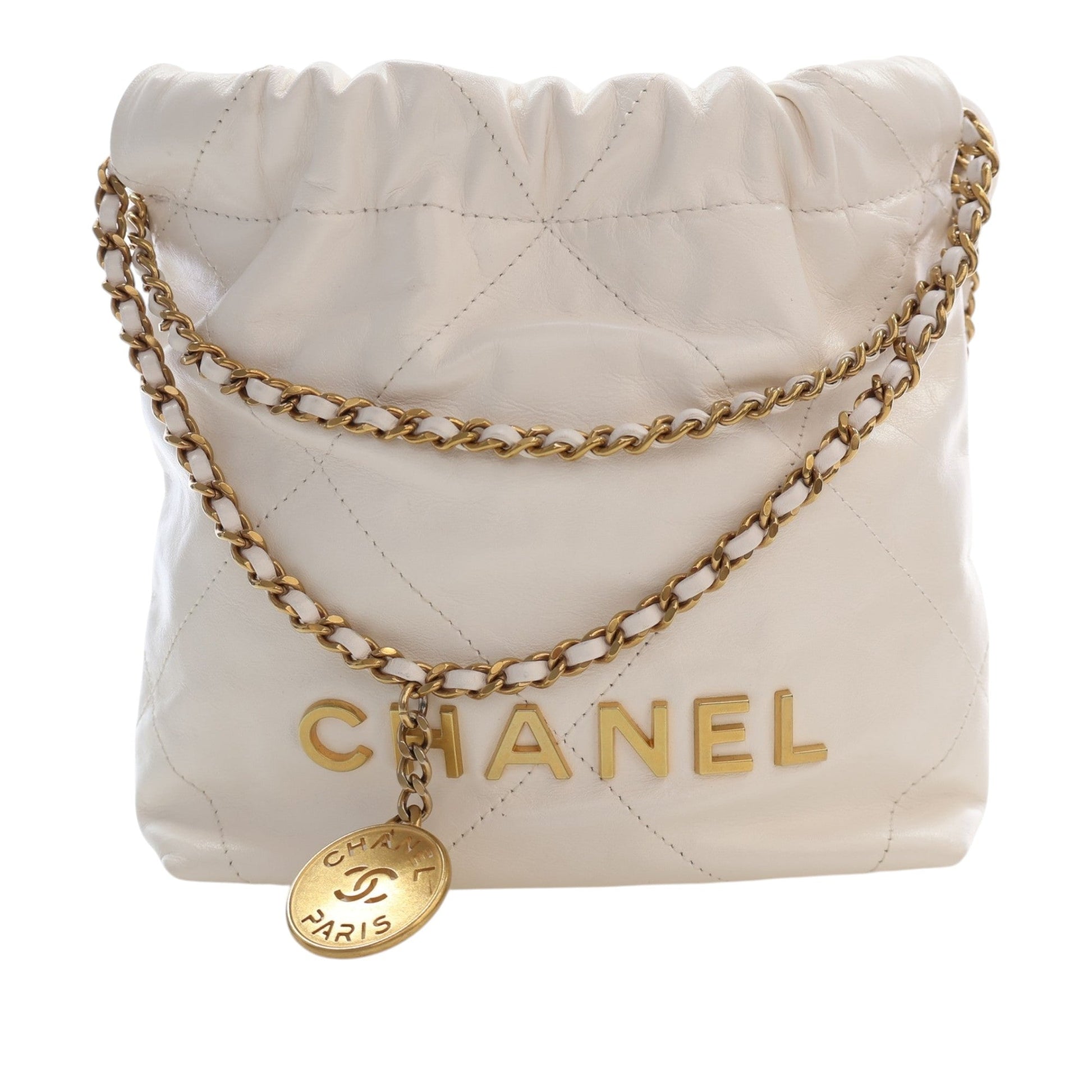 Chanel Mini Shiny Calfskin 22 Hobo