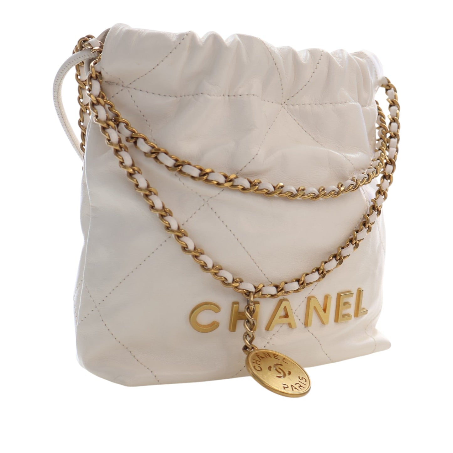 Chanel Mini Shiny Calfskin 22 Hobo