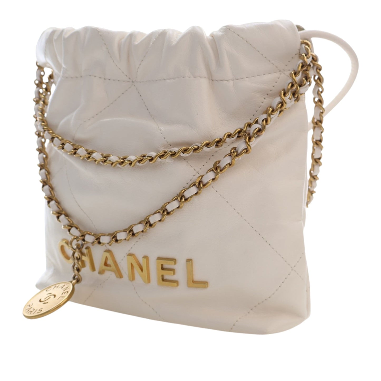 Chanel Mini Shiny Calfskin 22 Hobo