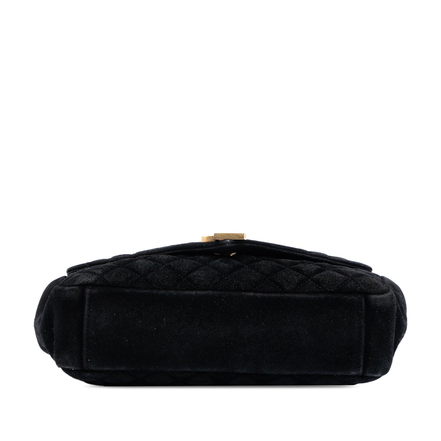Saint Laurent Medium Suede Triquilt Monogram College Bag