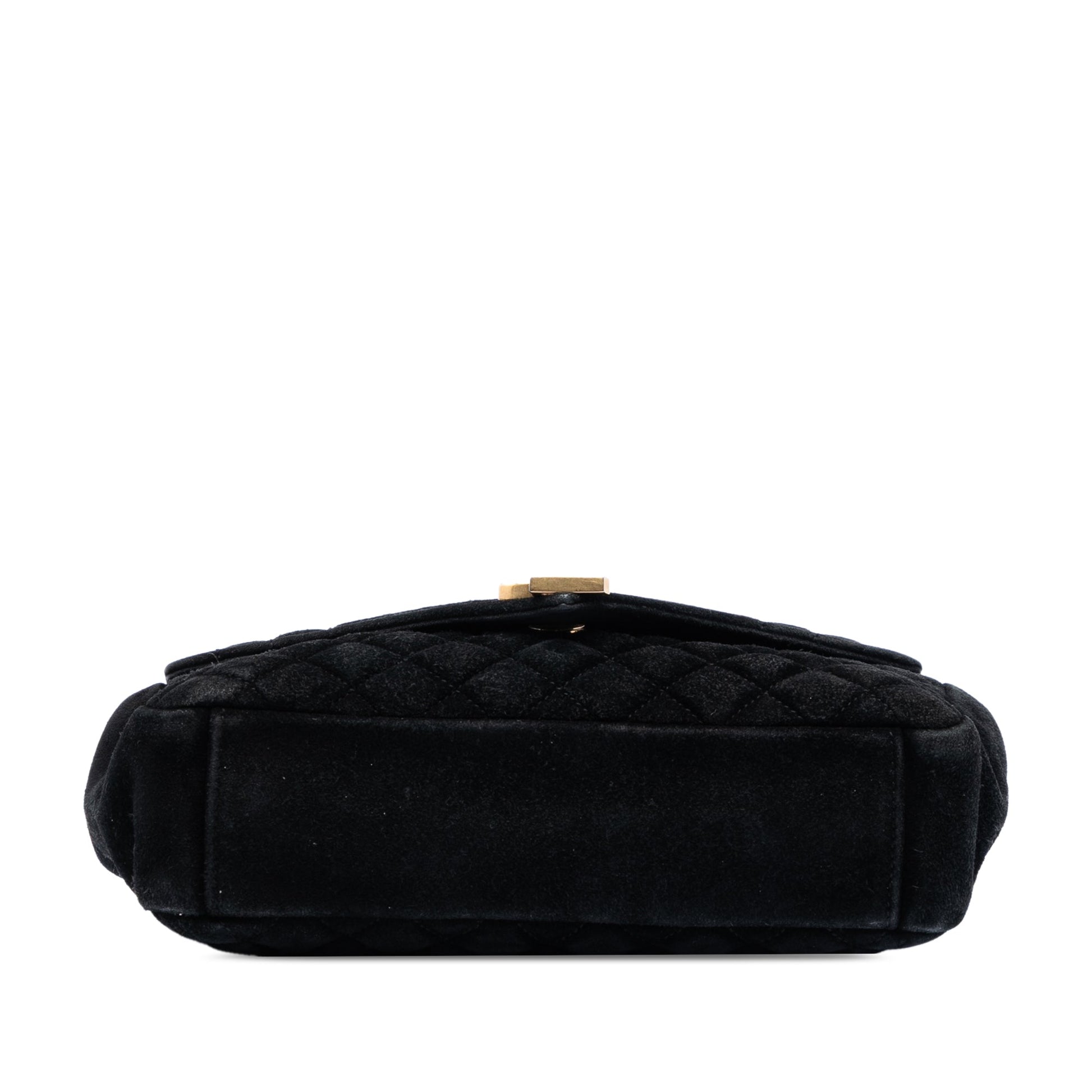 Saint Laurent Medium Suede Triquilt Monogram College Bag
