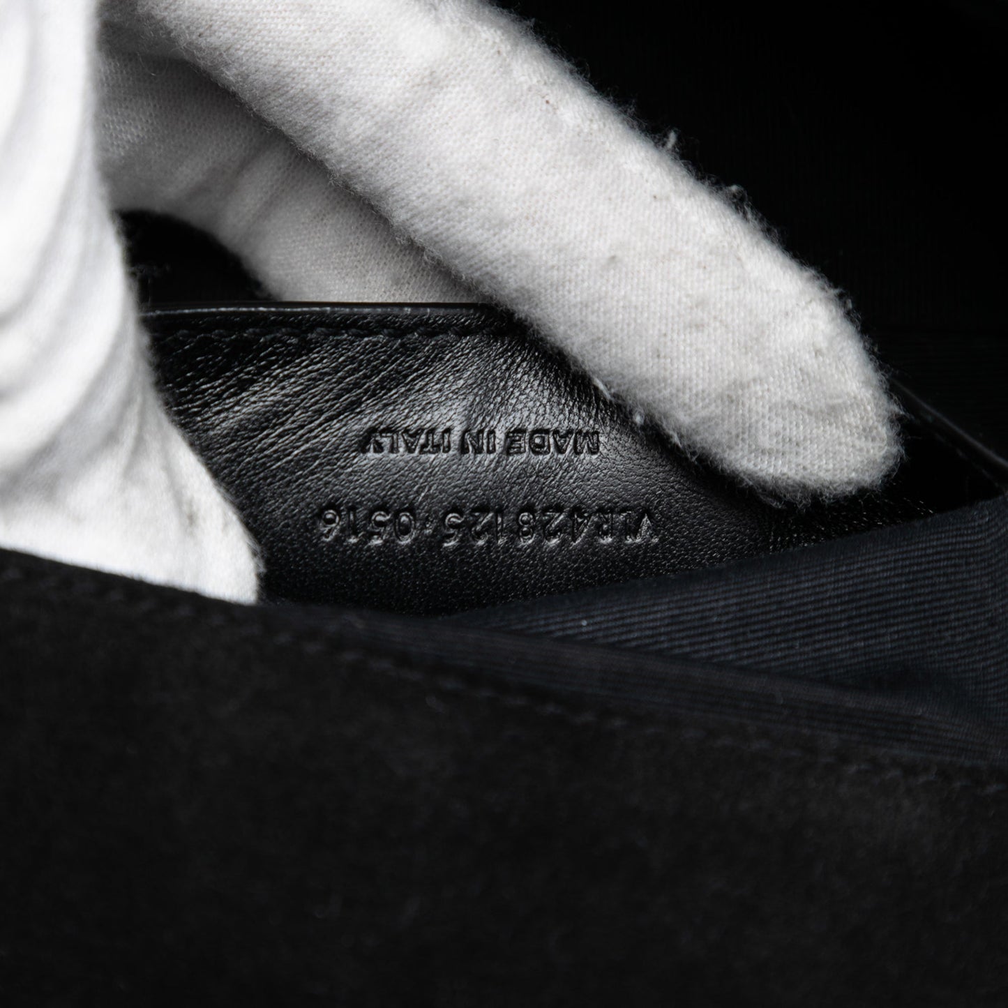 Saint Laurent Medium Suede Triquilt Monogram College Bag
