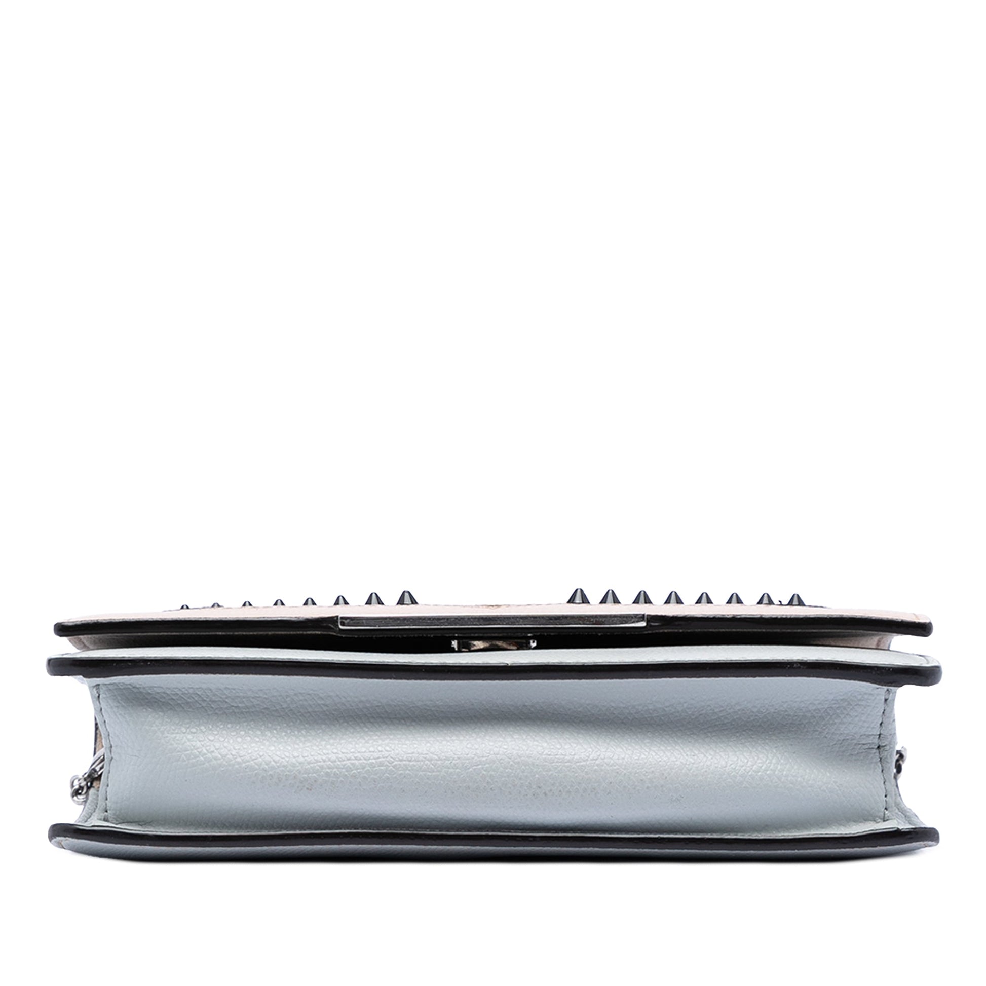 Fendi Studded Leather Monster Eyes Tube Wallet On Chain
